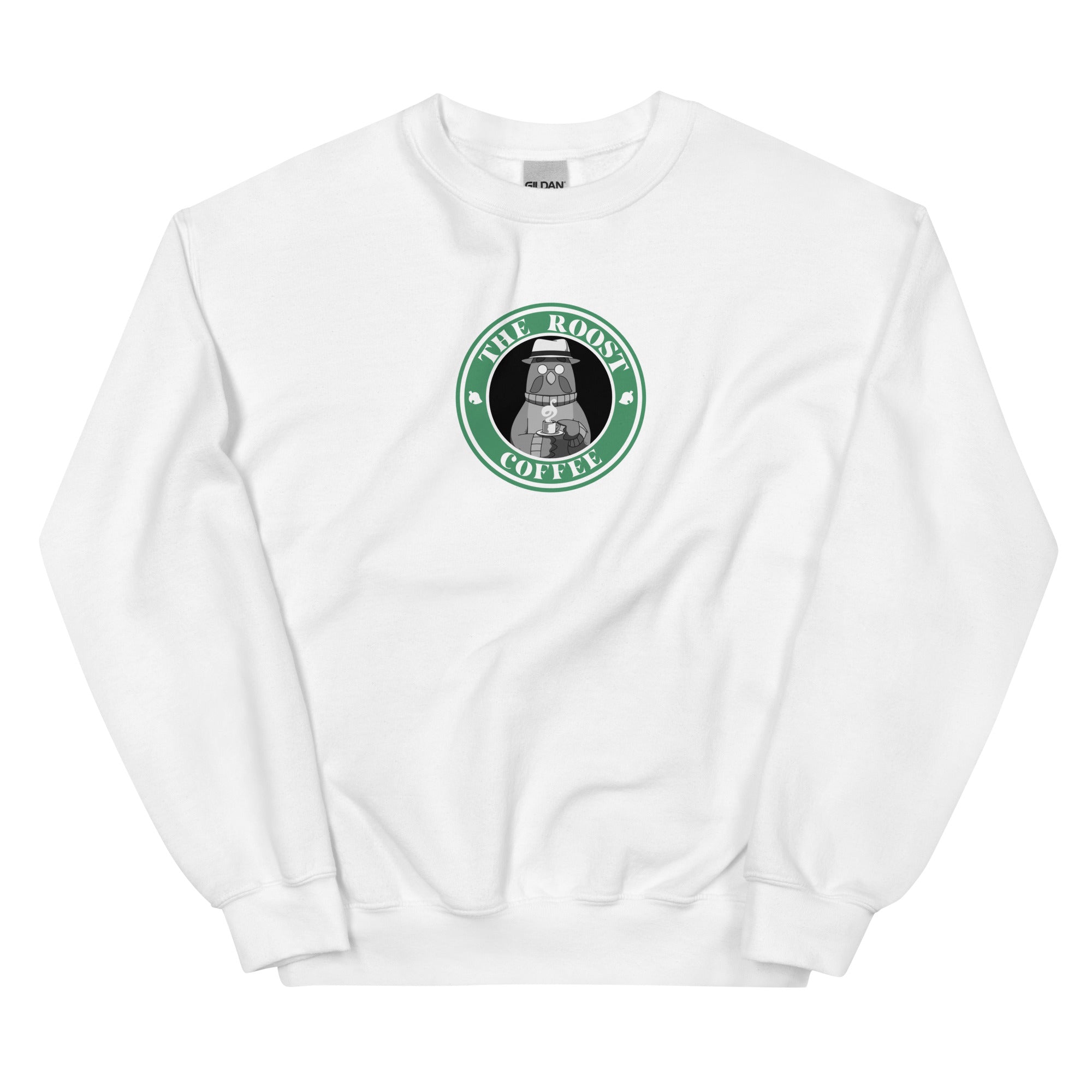 The Roost Coffee | Unisex Sweatshirt | Animal Crossing Threads and Thistles Inventory White S