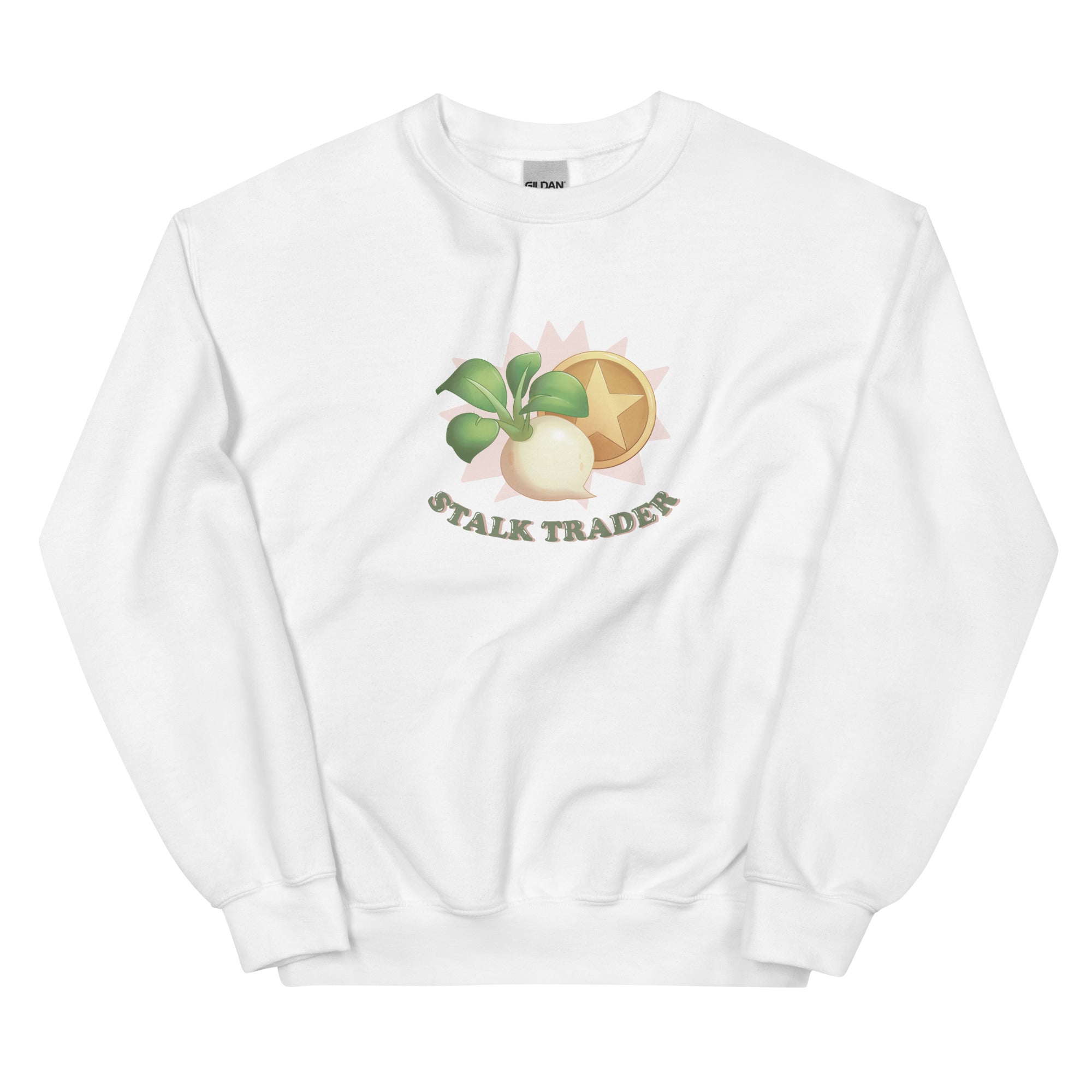 Stalk Trader | Unisex Sweatshirt | Animal Crossing Threads and Thistles Inventory White S