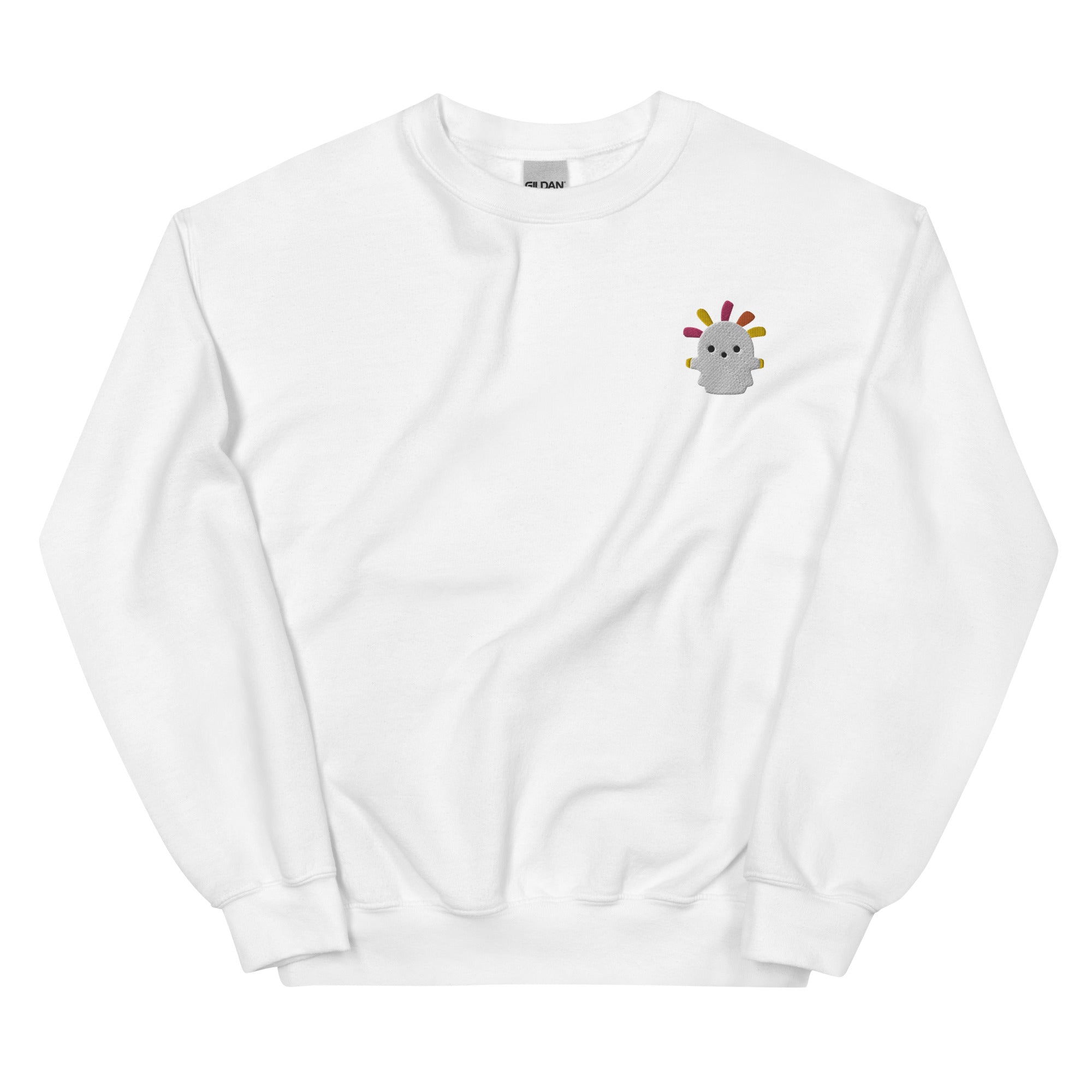 Squeakoid | Embroidered Unisex Sweatshirt | Animal Crossing Threads and Thistles Inventory White S