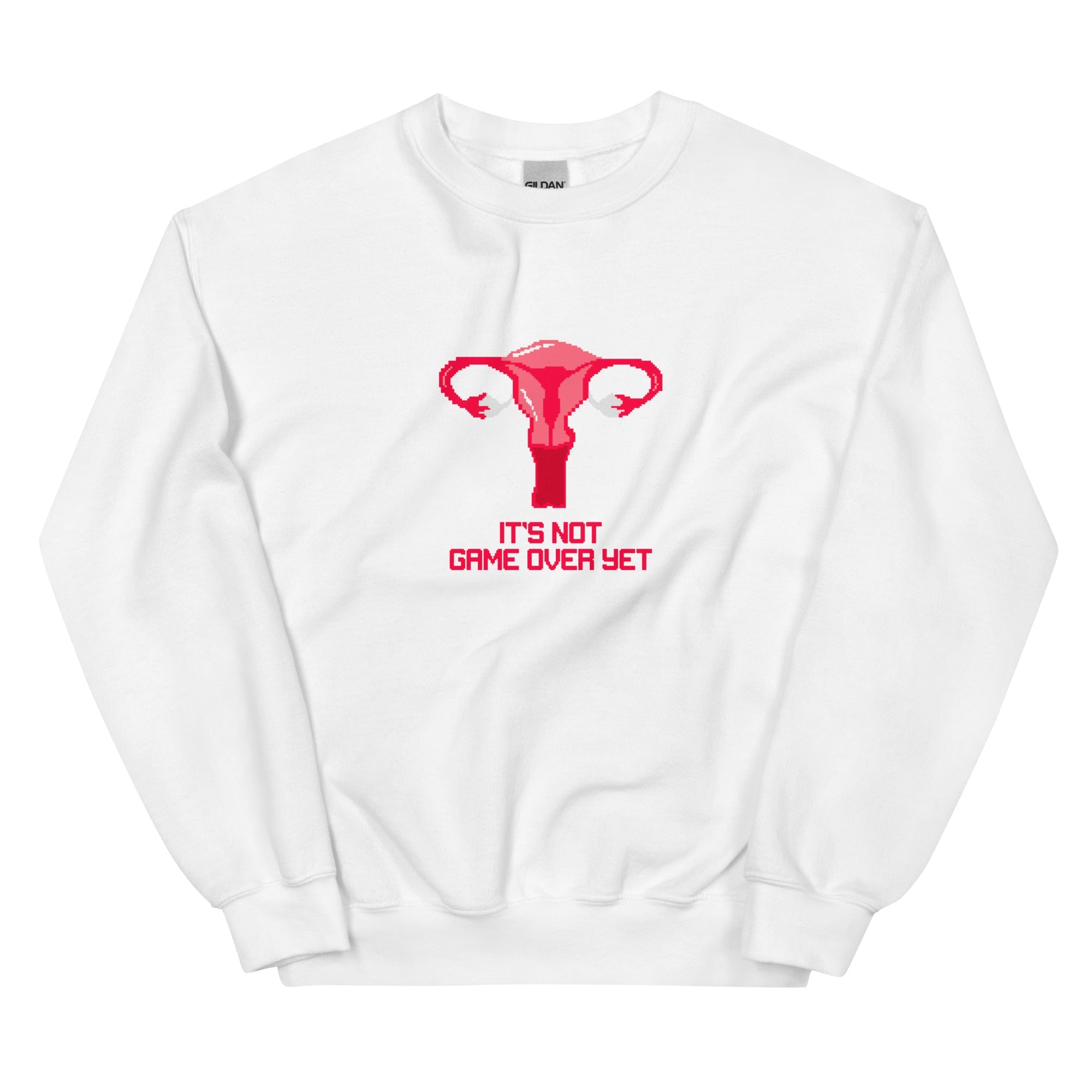 It's Not Game Over Yet | Unisex Sweatshirt | Feminist Gamer Threads and Thistles Inventory White S