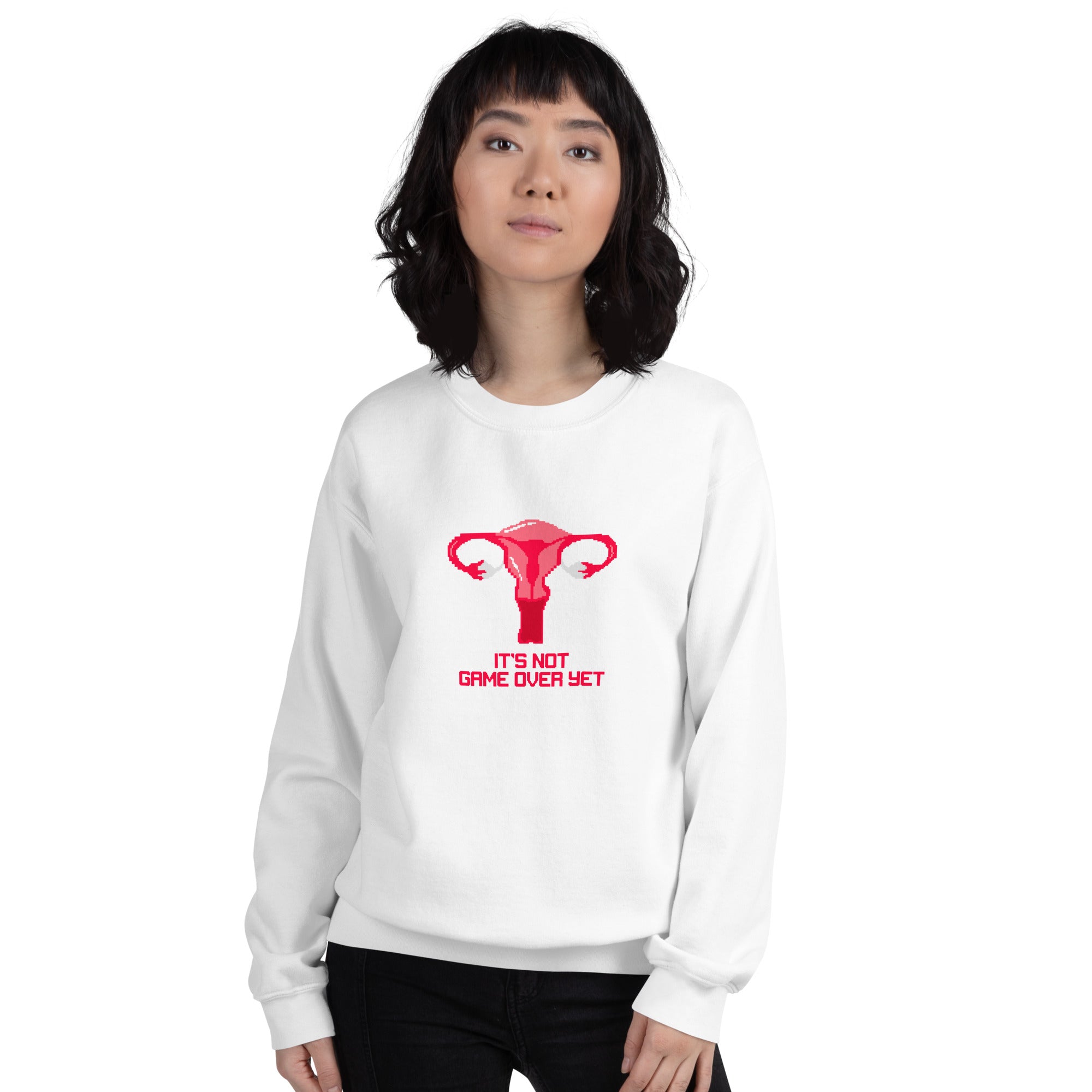 It's Not Game Over Yet | Unisex Sweatshirt | Feminist Gamer Threads and Thistles Inventory