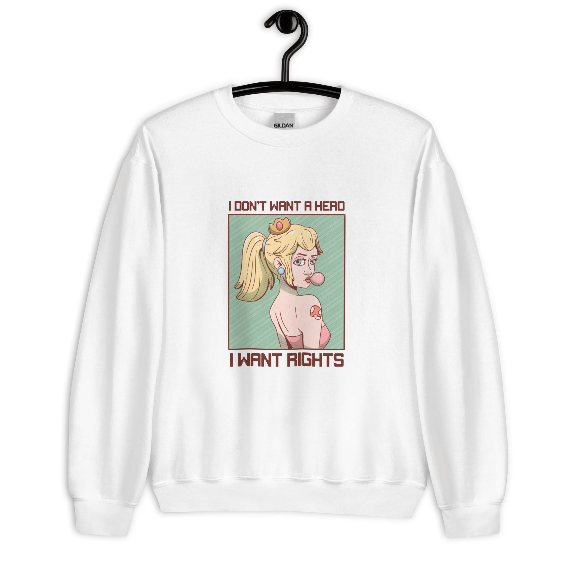 I Want Rights | Unisex Sweatshirt | Feminist Gamer Threads and Thistles Inventory