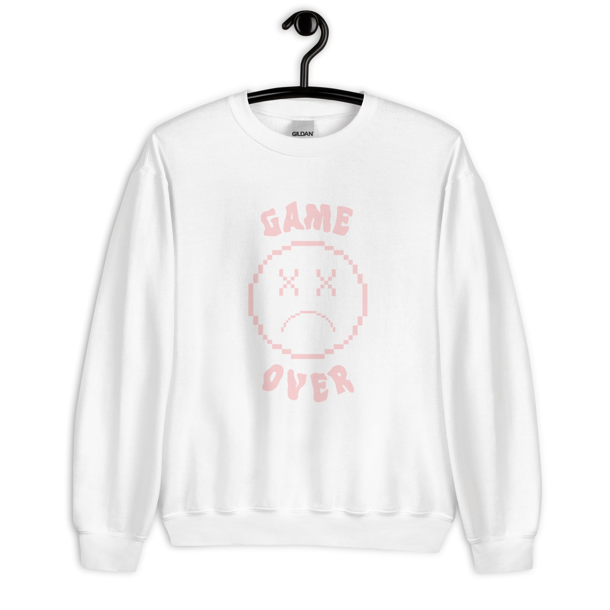 Game Over Smiley | Unisex Sweatshirt Threads and Thistles Inventory