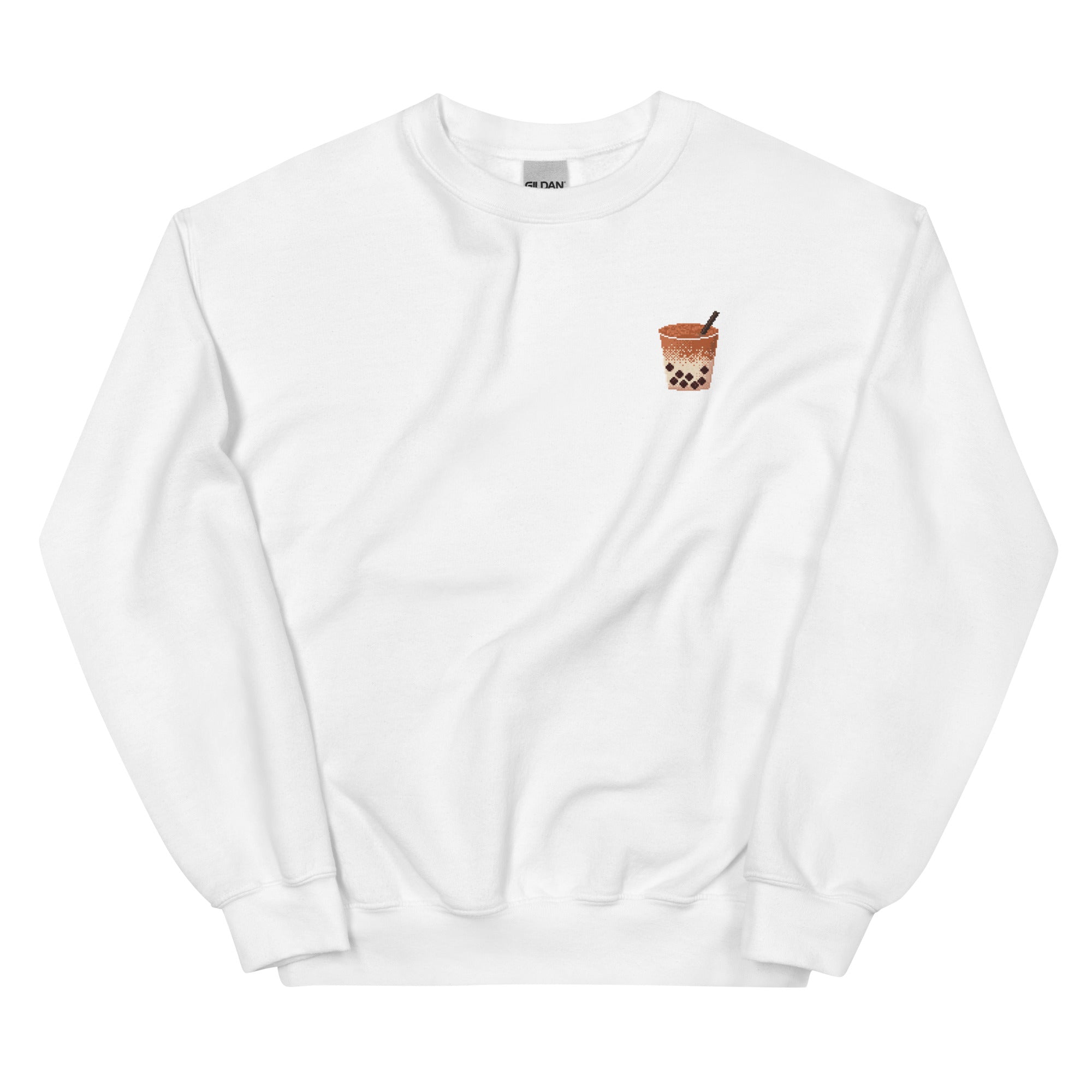 Pixel Boba | Unisex Sweatshirt | Cozy Gamer Threads and Thistles Inventory White S