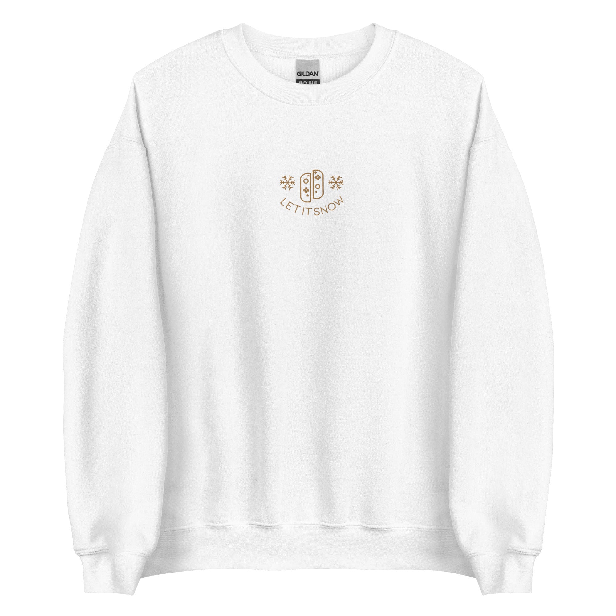 Let It Snow | Embroidered Unisex Sweatshirt | Cozy Gamer Christmas Threads & Thistles Inventory White S