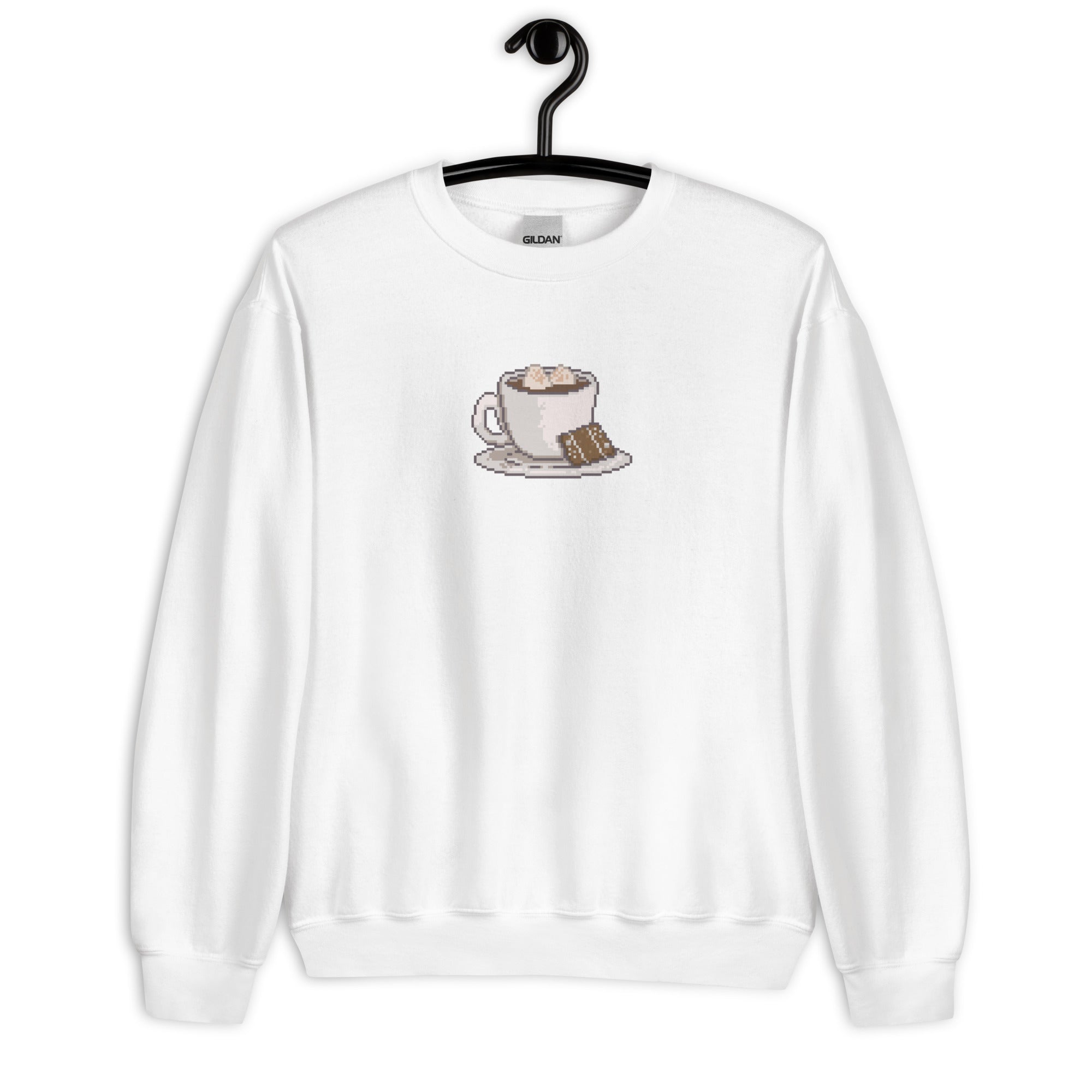 Pixelated Cocoa and Switch | Unisex Sweatshirt | Cozy Gamer Christmas Sweatshirt Threads & Thistles Inventory