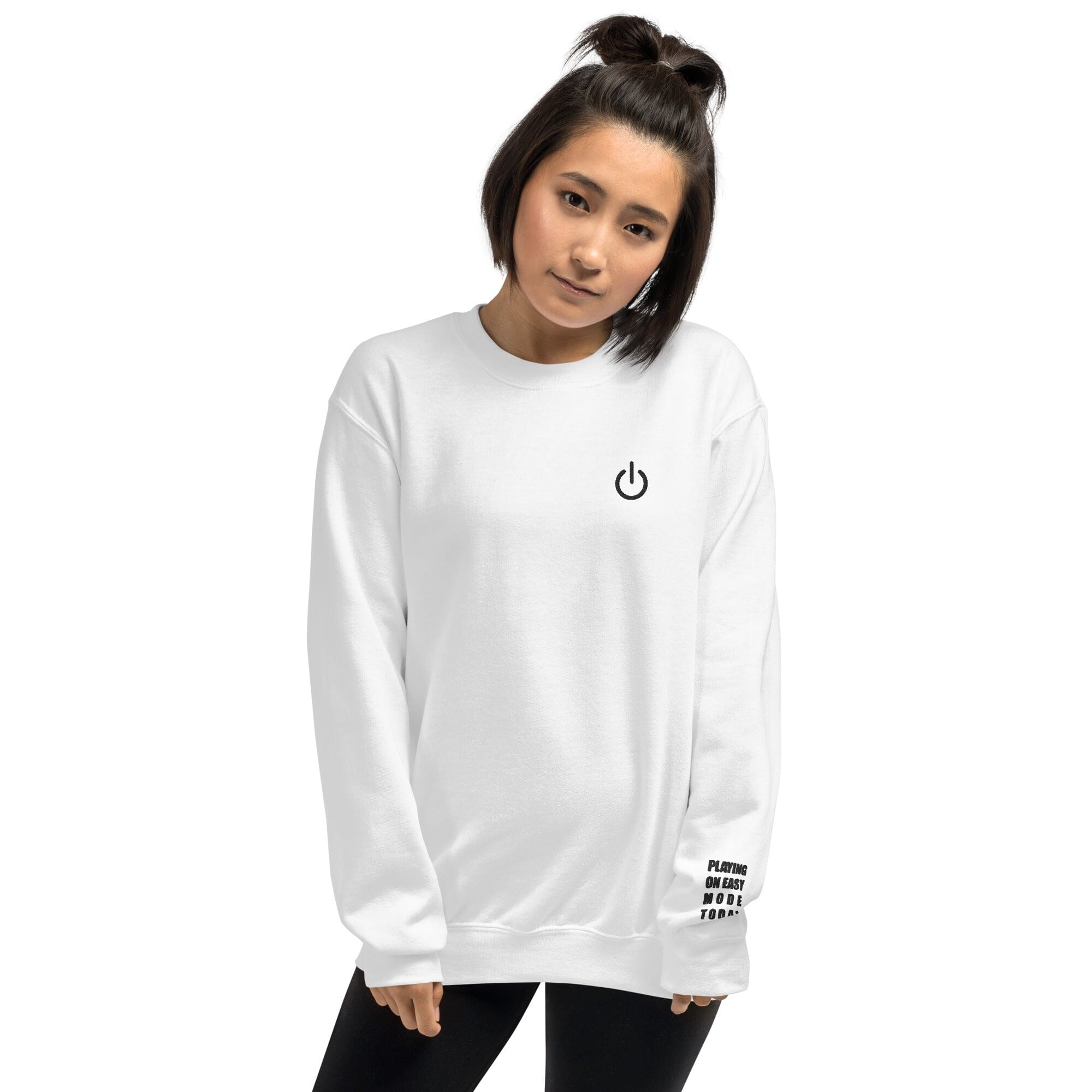Playing on Easy Mode Today | Embroidered Unisex Sweatshirt | Gamer  Affirmations