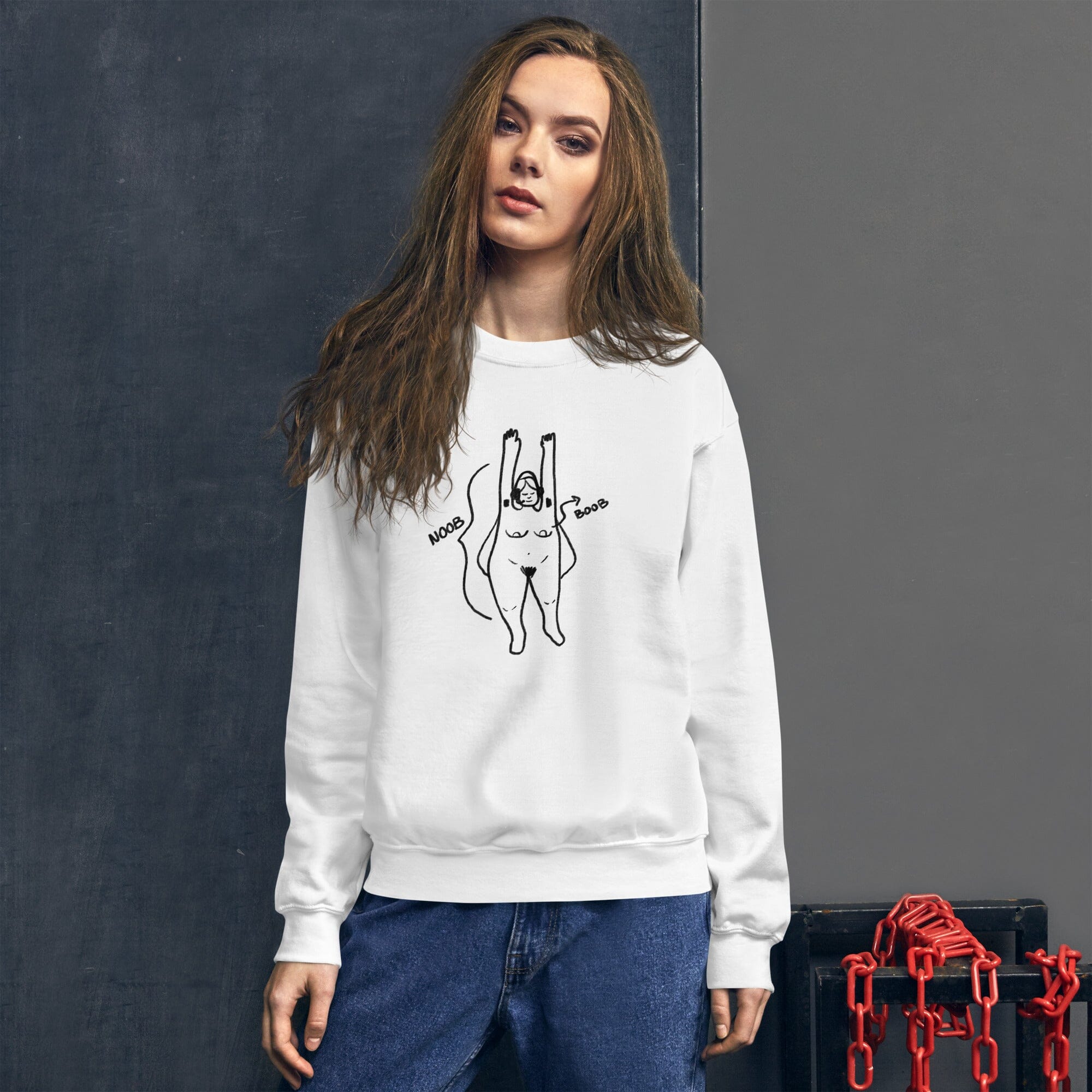 Noob Anatomy | Unisex Sweatshirt | Feminist gamer Threads & Thistles Inventory 