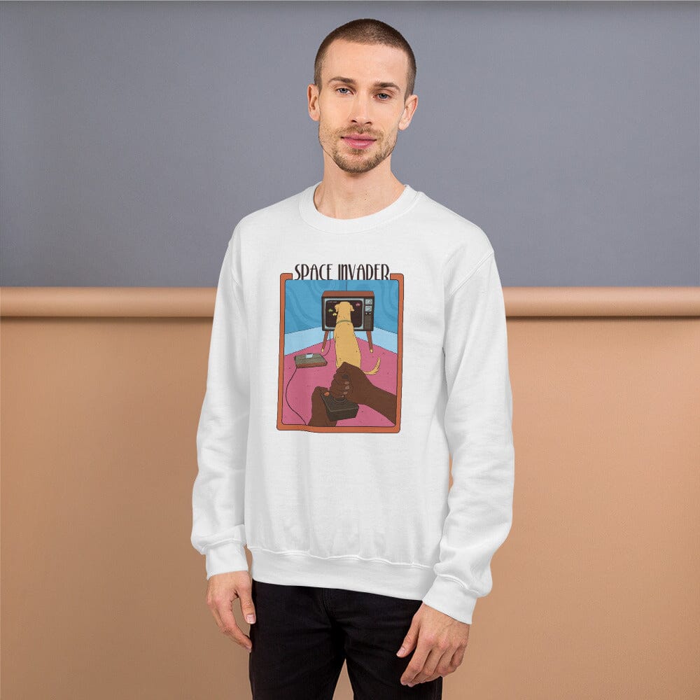Space Invader | Unisex Sweatshirt | Retro Gaming Threads & Thistles Inventory