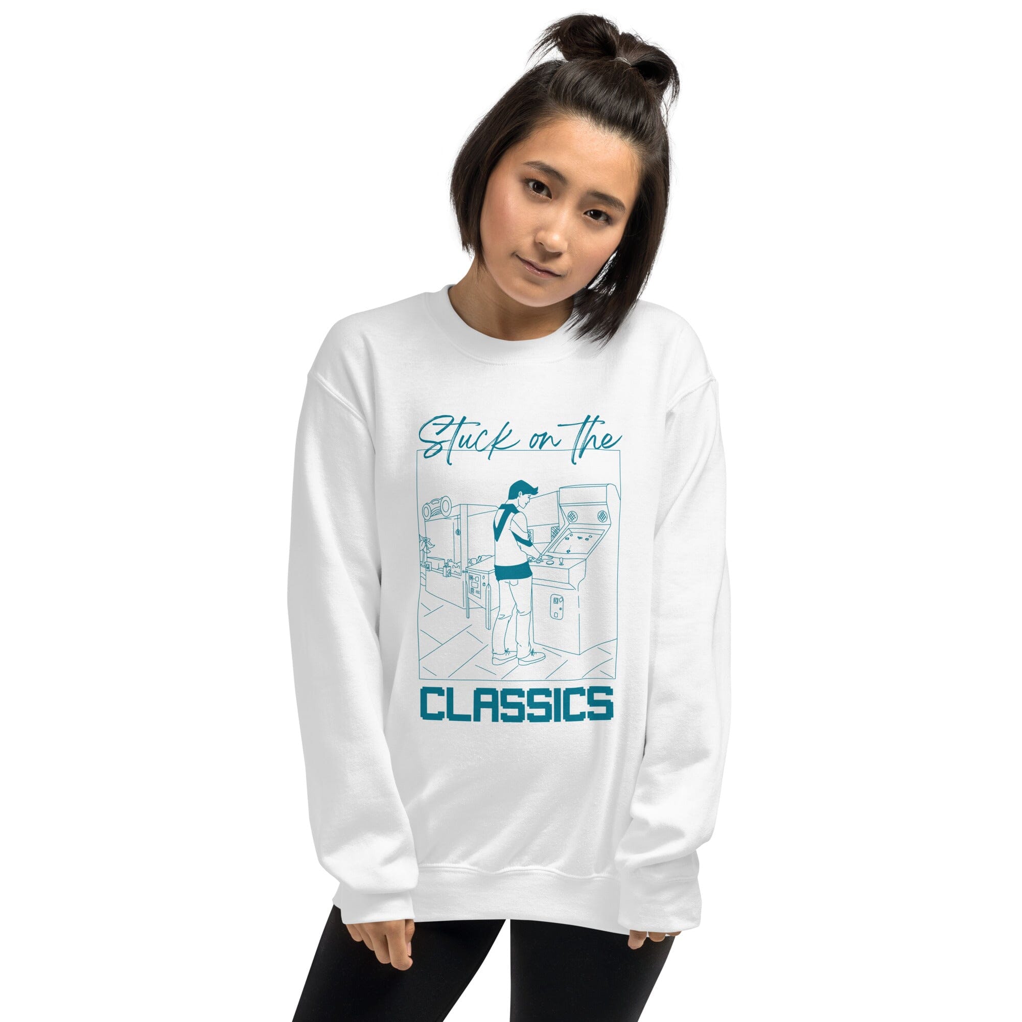 Stuck on the Classics | Unisex Sweatshirt | Retro Gaming Threads & Thistles Inventory