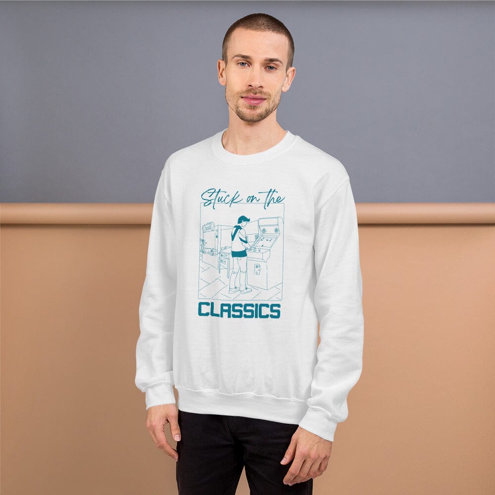 Stuck on the Classics | Unisex Sweatshirt | Retro Gaming Threads & Thistles Inventory