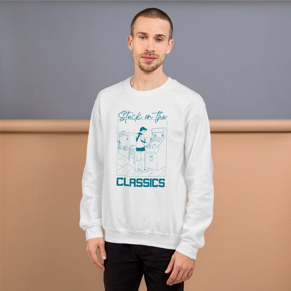 Stuck on the Classics | Unisex Sweatshirt | Retro Gaming Threads & Thistles Inventory 