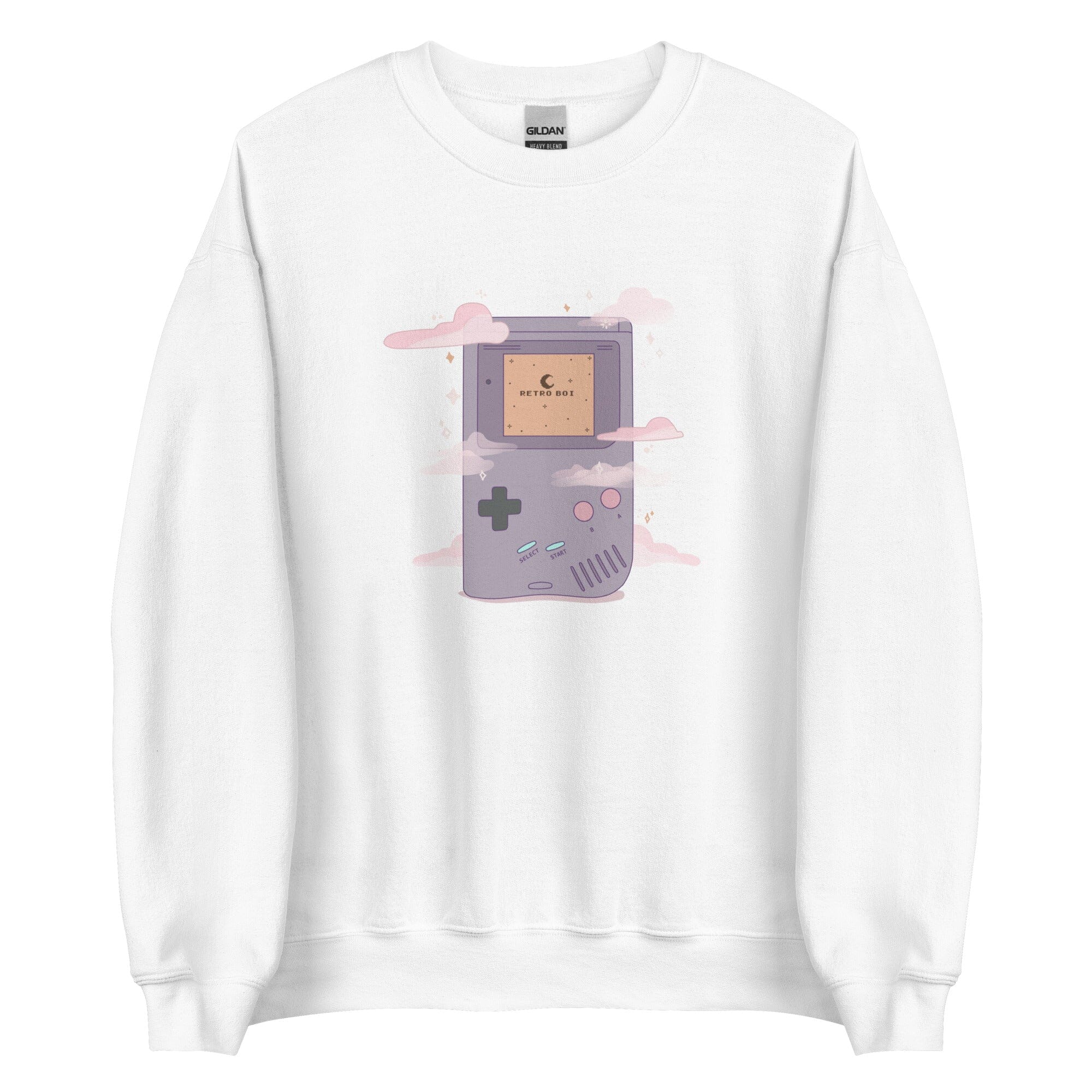 Retro Boi | Unisex Sweatshirt | Retro Gaming Threads & Thistles Inventory White S