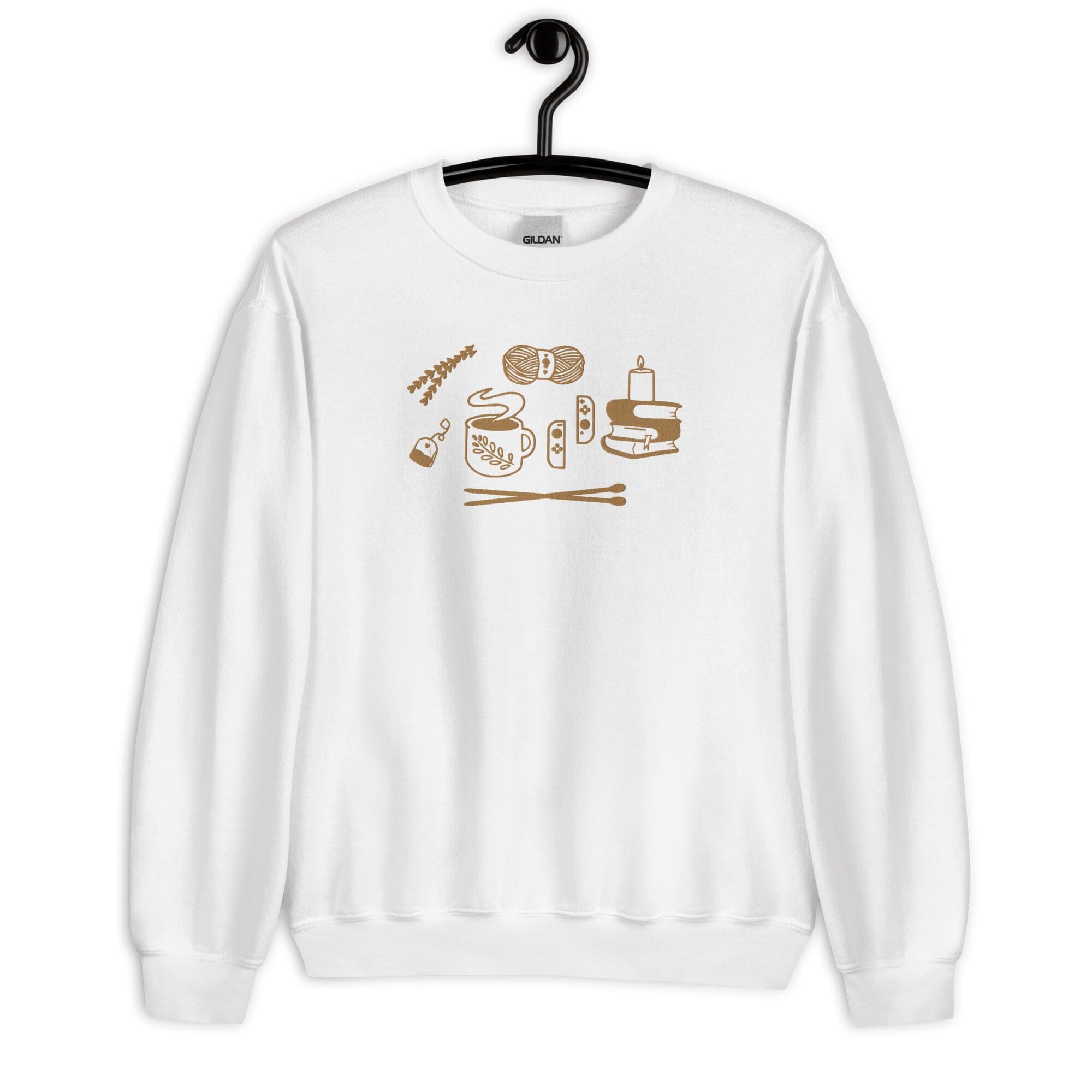 Cozy Hobbies | Embroidered Unisex Sweatshirt | Cozy Gamer Threads & Thistles Inventory 
