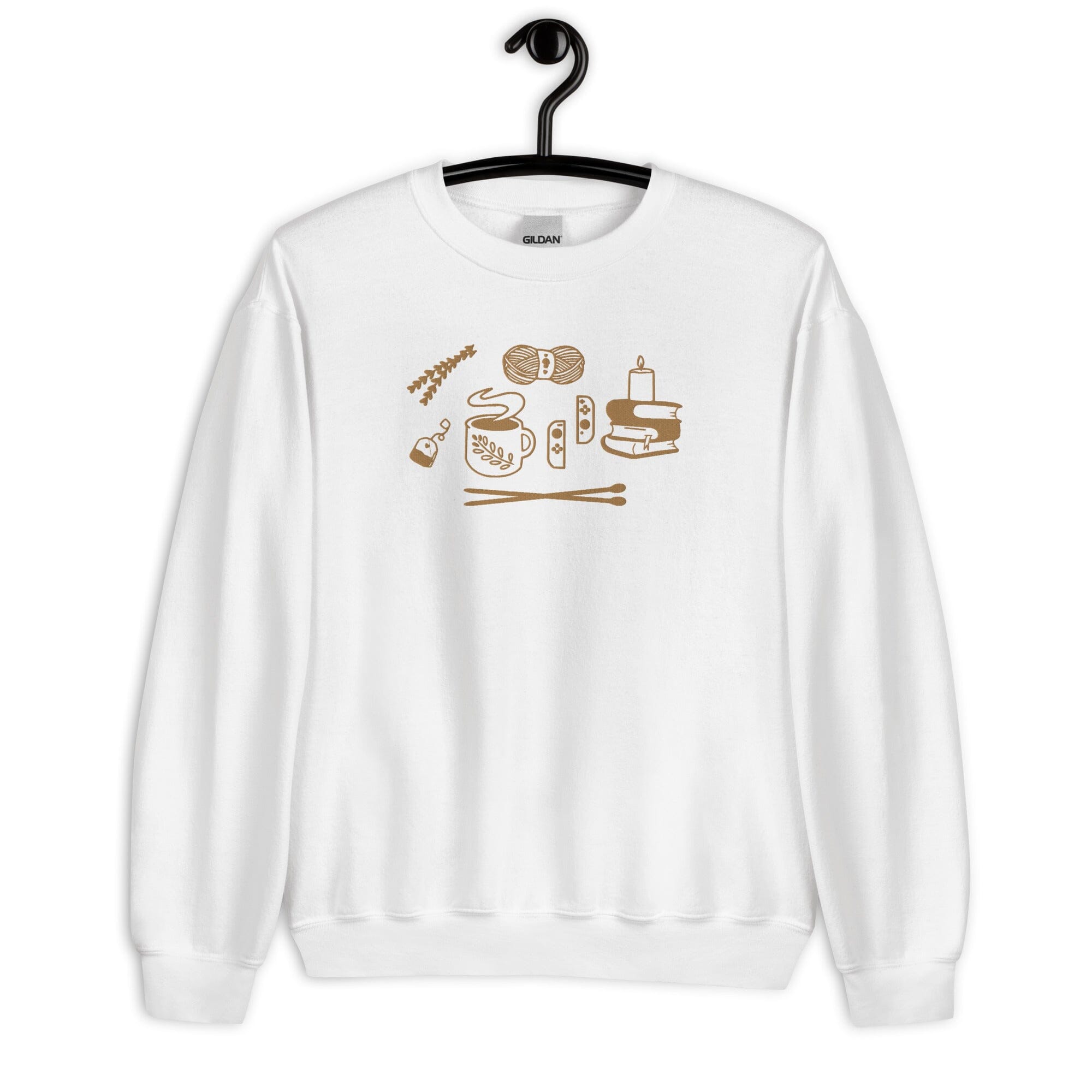 Cozy Hobbies | Embroidered Unisex Sweatshirt | Cozy Gamer Threads & Thistles Inventory