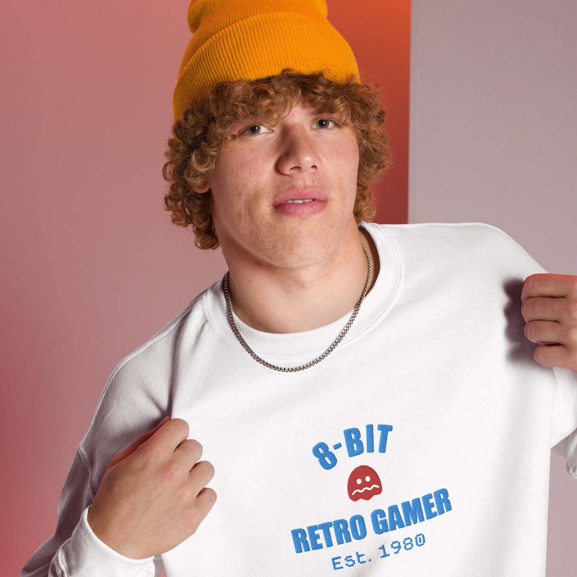 8-Bit Retro Gamer | Embroidered Unisex Sweatshirt | Retro Gaming Threads & Thistles Inventory