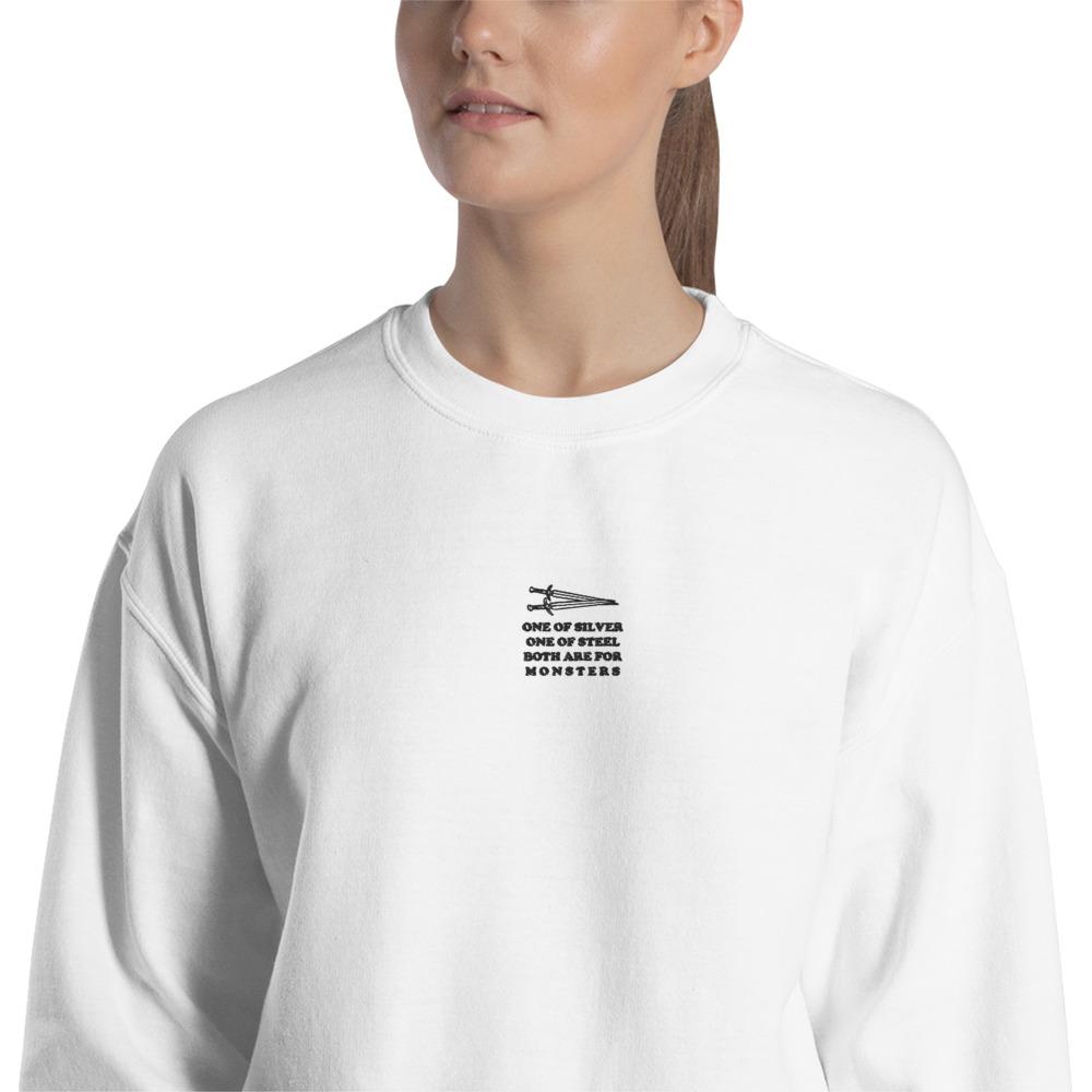Both are for Monsters | Embroidered Unisex Sweatshirt | The Witcher Threads and Thistles Inventory