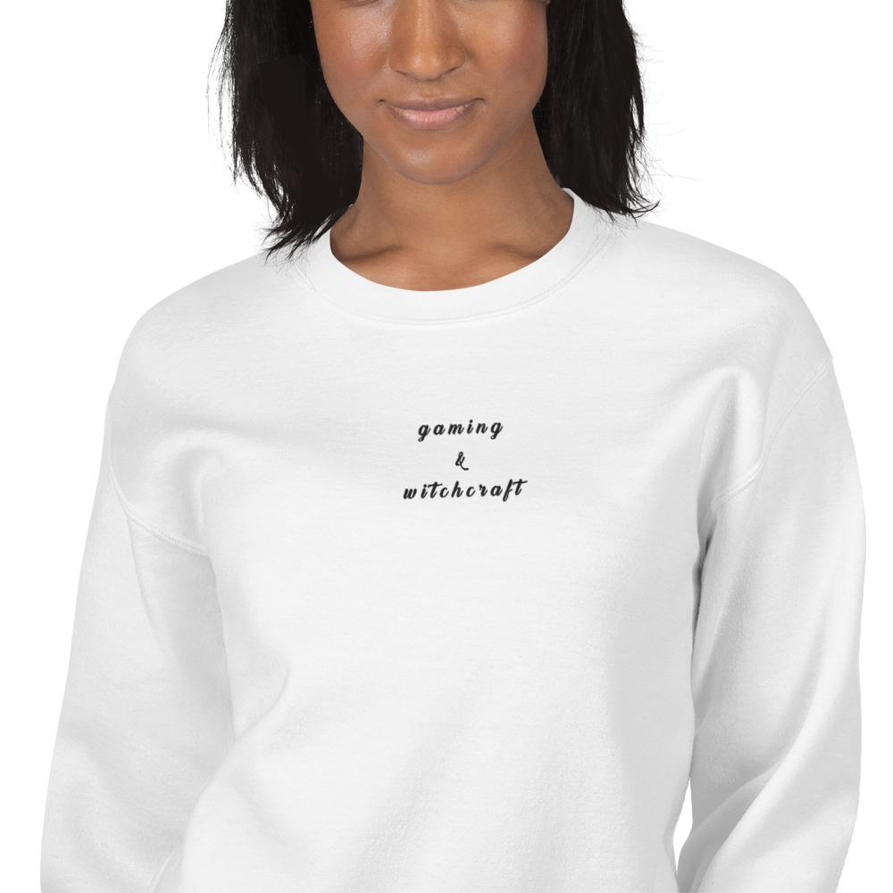 Gaming & Witchcraft | Embroidered Unisex Sweatshirt Threads and Thistles Inventory