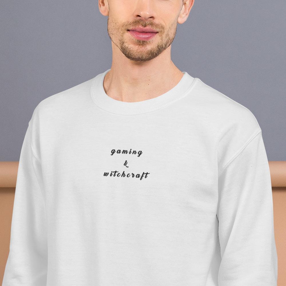 Gaming & Witchcraft | Embroidered Unisex Sweatshirt Threads and Thistles Inventory