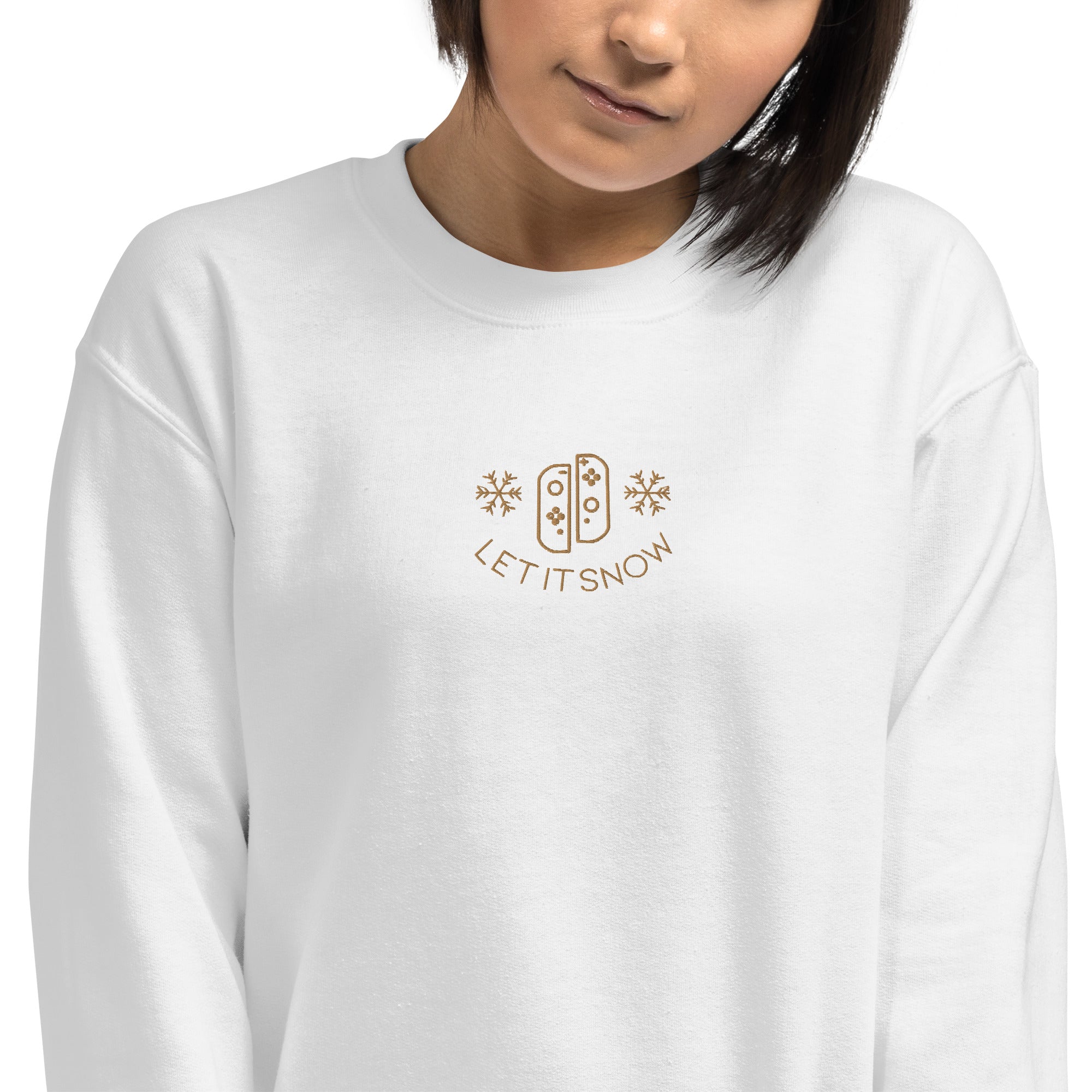 Let It Snow | Embroidered Unisex Sweatshirt | Cozy Gamer Christmas Threads & Thistles Inventory