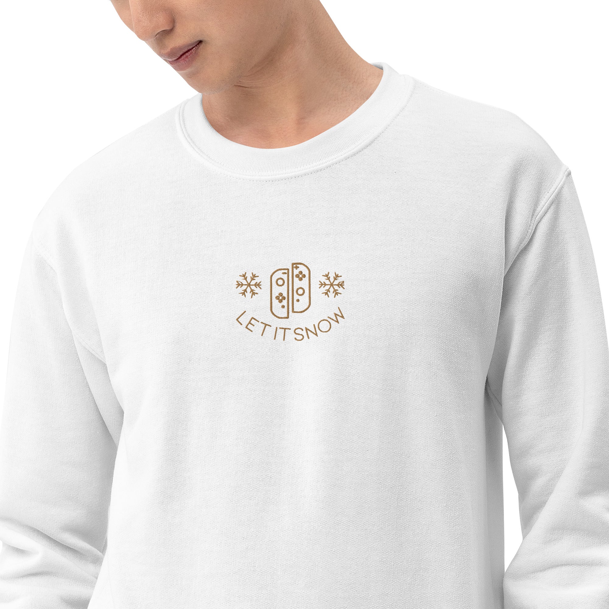 Let It Snow | Embroidered Unisex Sweatshirt | Cozy Gamer Christmas Threads & Thistles Inventory