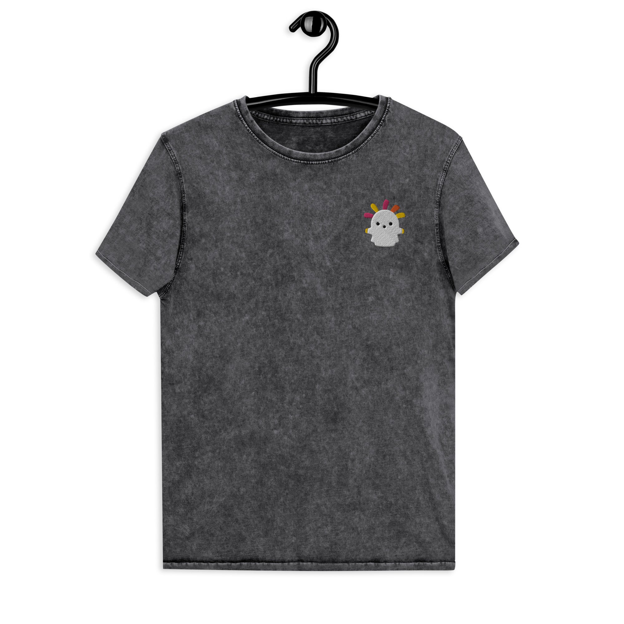 Squeakoid | Embroidered Denim T-Shirt | Animal Crossing Threads and Thistles Inventory