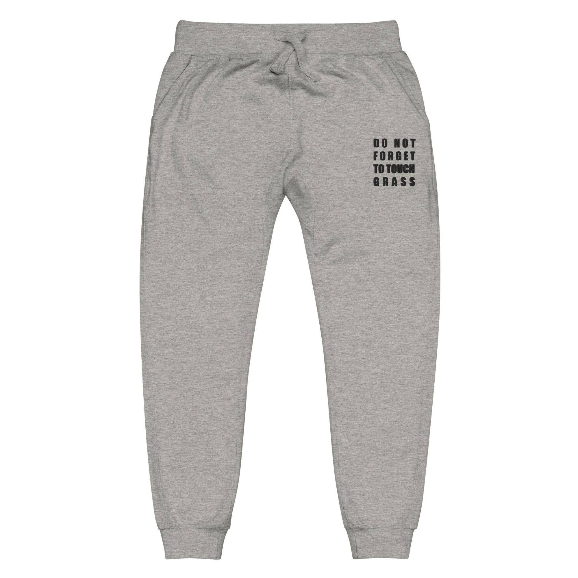 Touch Grass | Unisex fleece sweatpants | Gamer Affirmations Threads & Thistles Inventory Carbon Grey XS