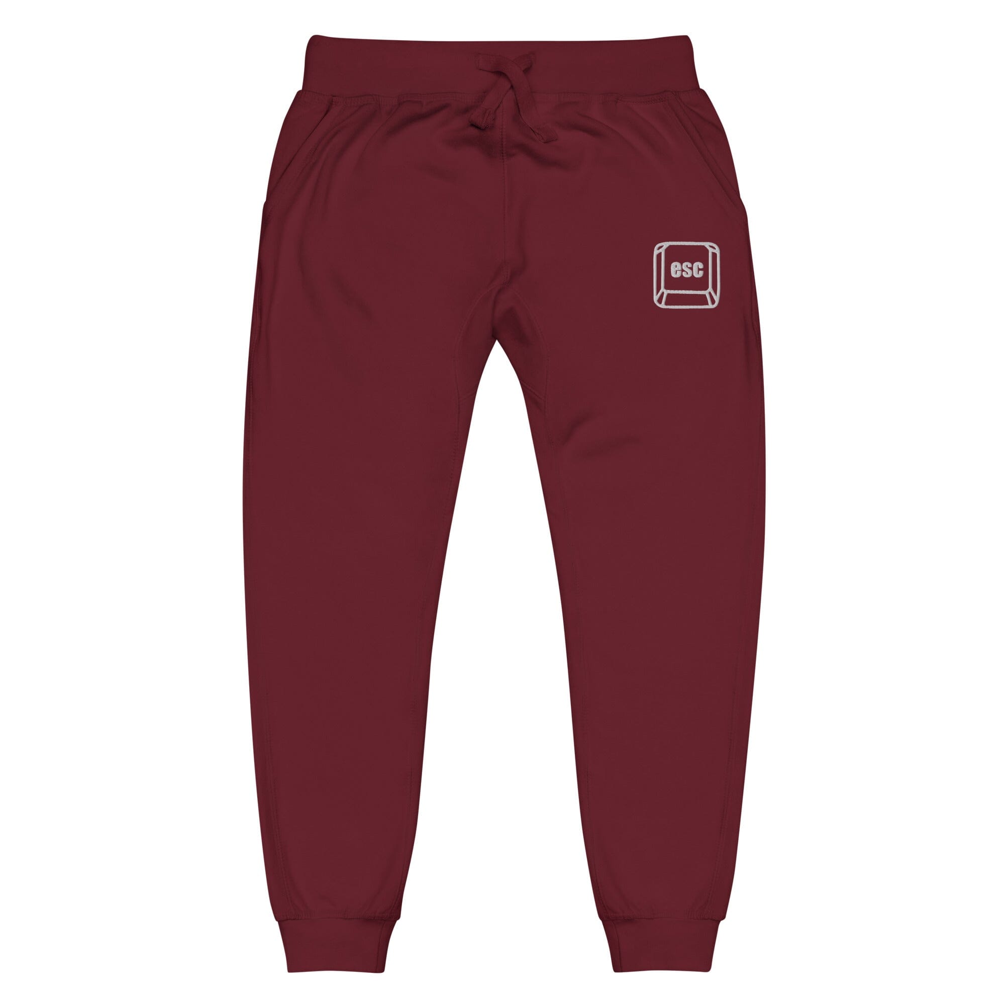 Escape Key | Unisex fleece sweatpants | Gamer Affirmations Threads & Thistles Inventory Maroon XS