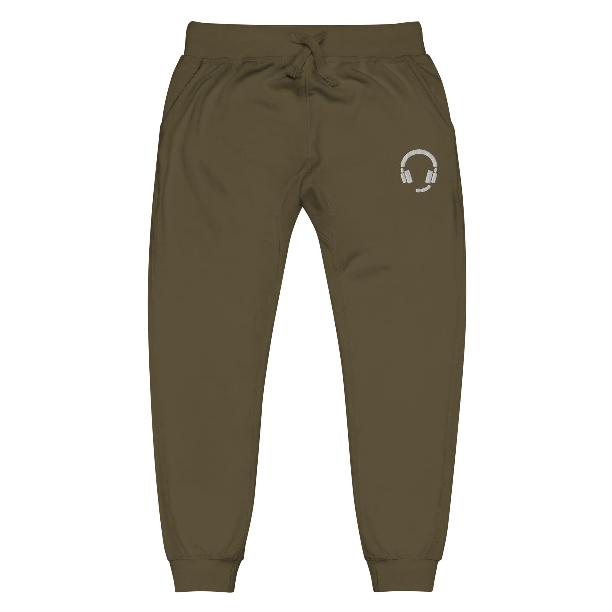 GLHF Headset | Unisex fleece sweatpants | Gamer Affirmations Threads & Thistles Inventory Military Green XS
