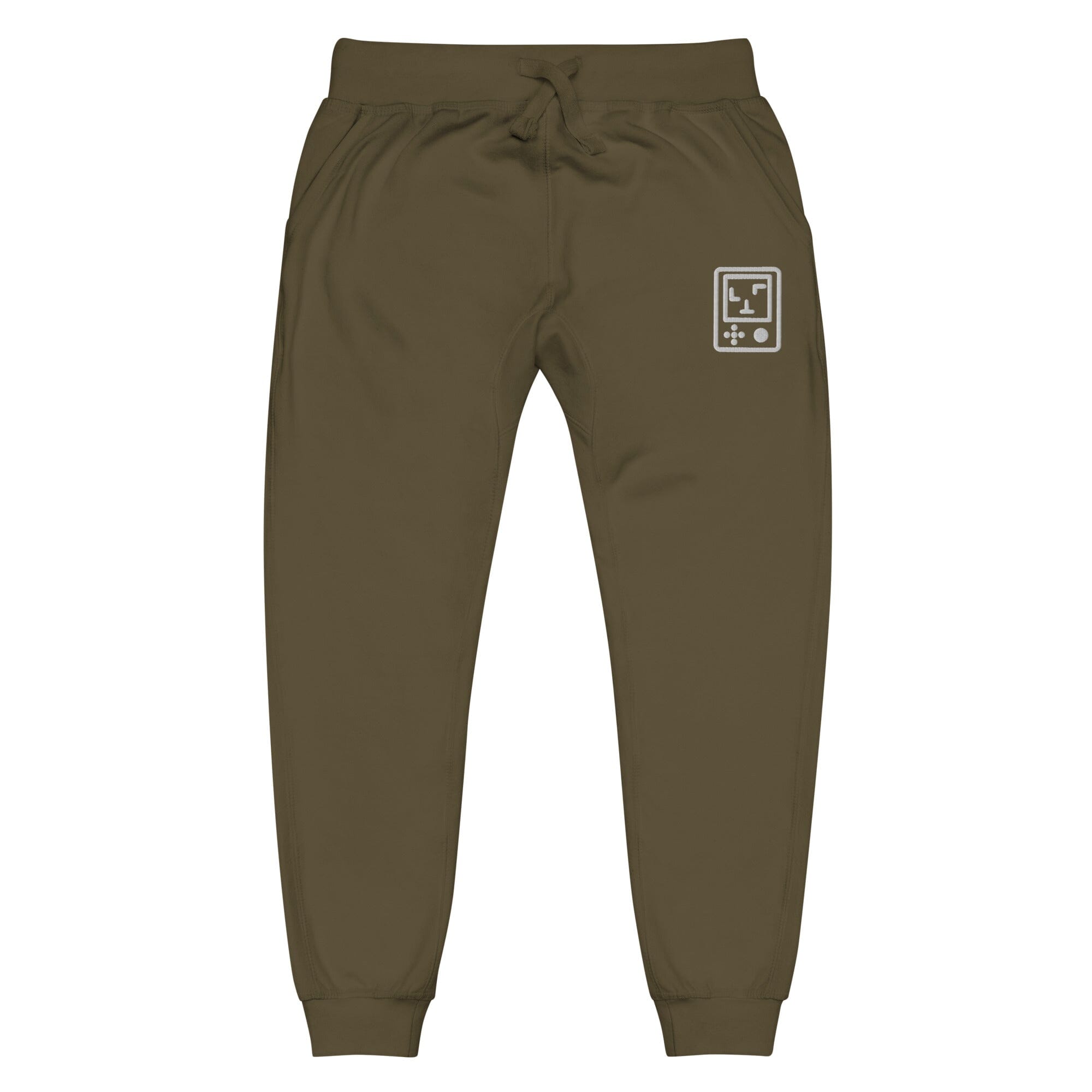 Touch Grass Console | Unisex fleece sweatpants | Gamer Affirmations Threads & Thistles Inventory Military Green XS 