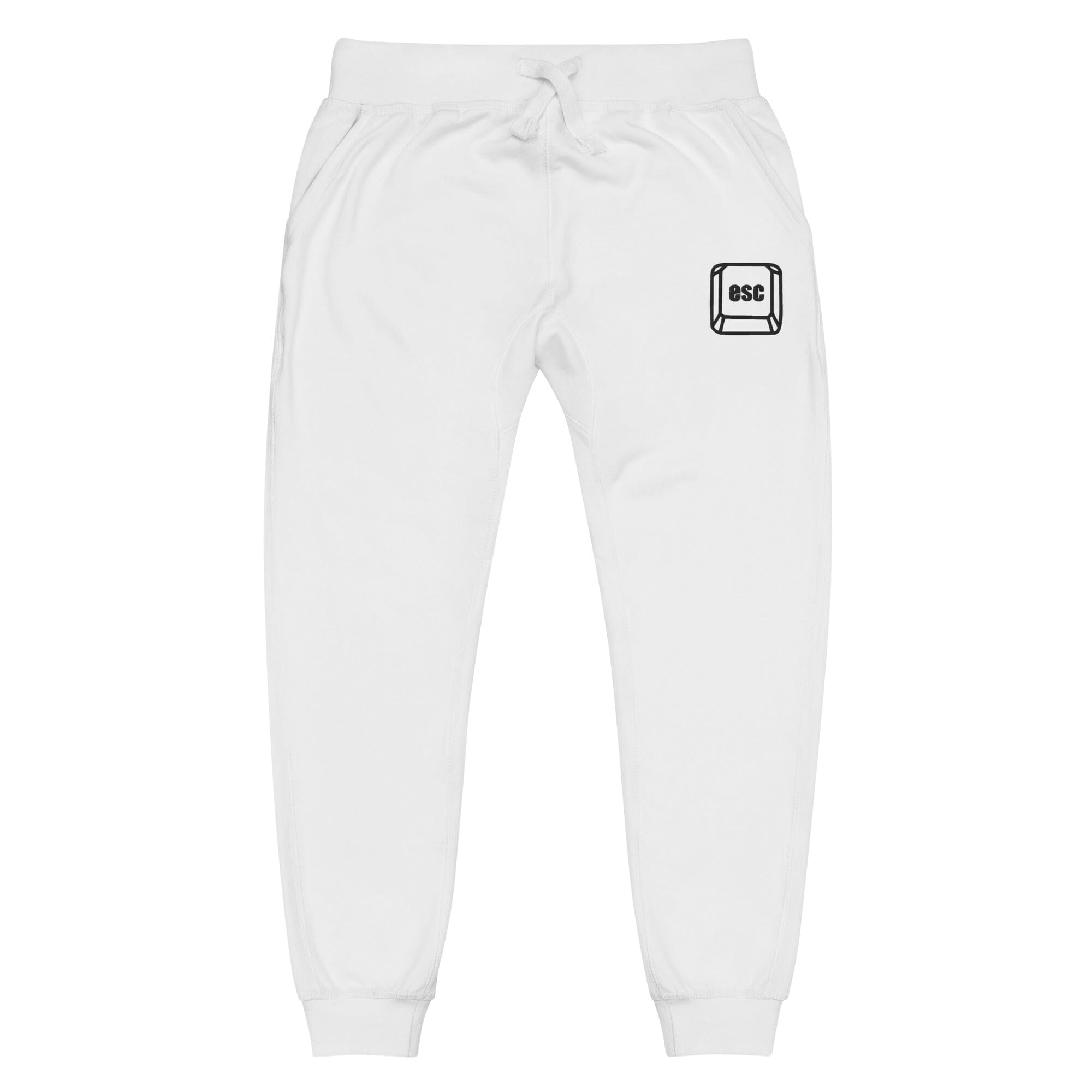 Escape Key | Unisex fleece sweatpants | Gamer Affirmations Threads & Thistles Inventory White XS