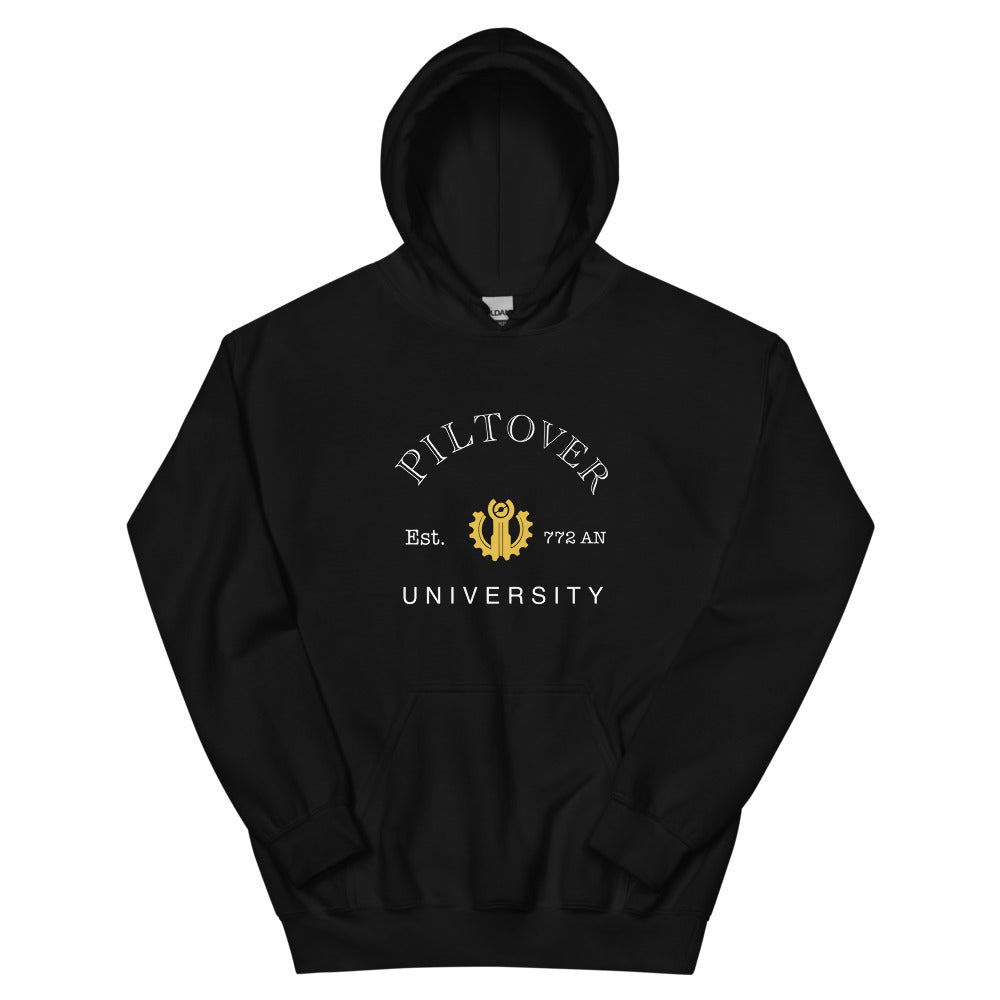 Piltover University | Unisex Hoodie | League of Legends Threads and Thistles Inventory Black S