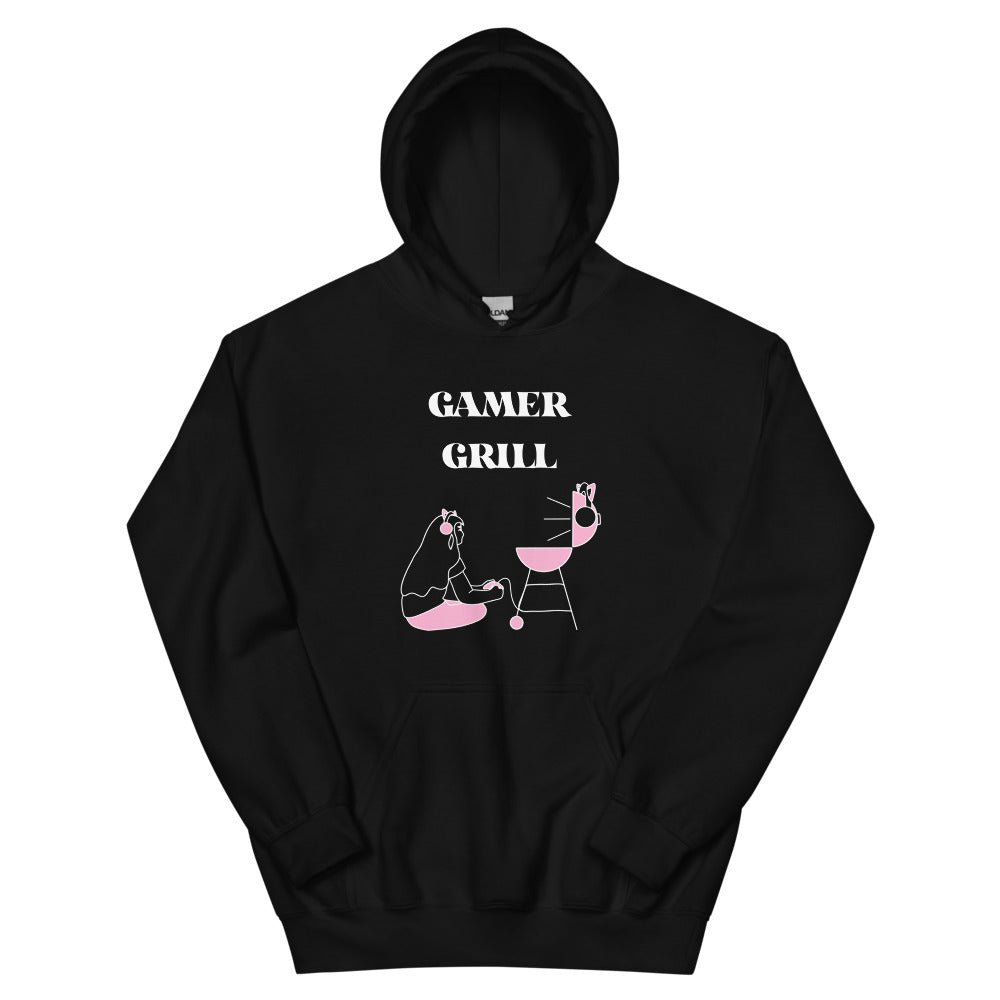 Gamer Grill | Unisex Hoodie | Feminist Gamer Threads and Thistles Inventory Black S