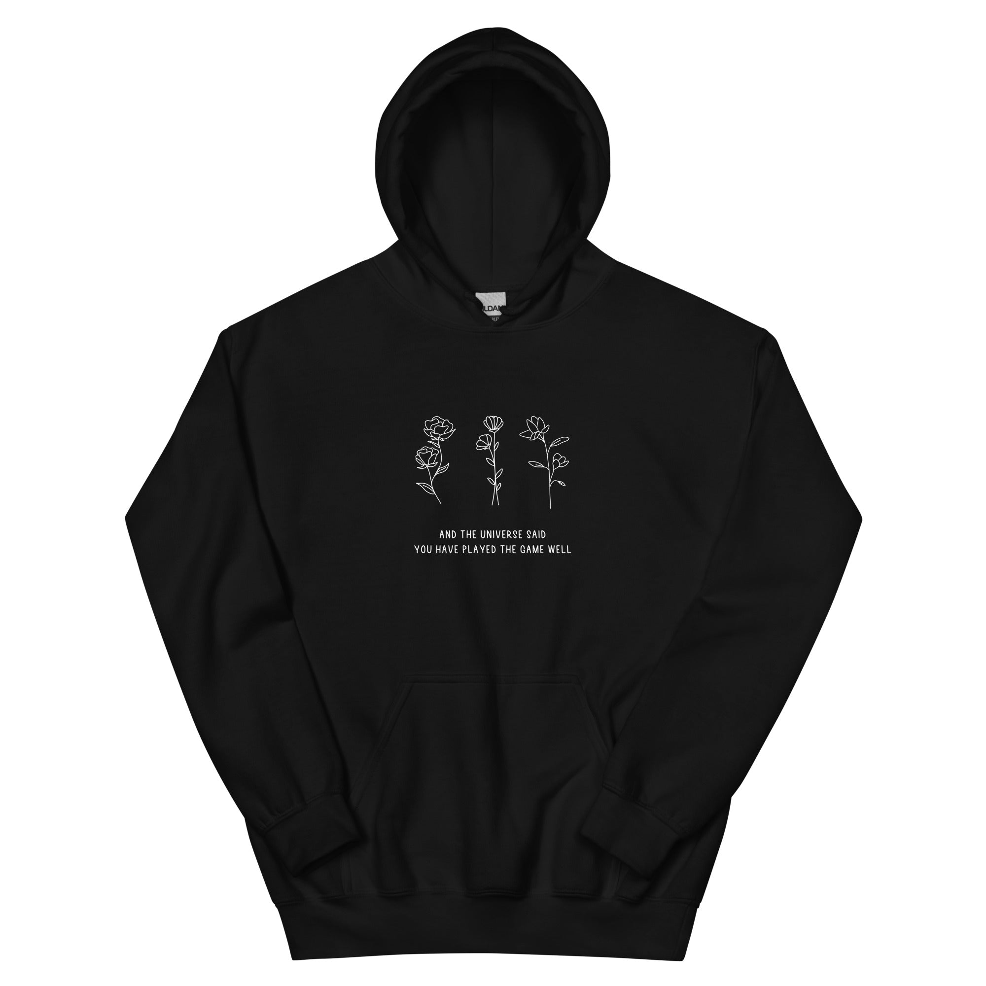 You Have Played the Game Well | Unisex Hoodie | Minecraft Threads and Thistles Inventory Black S