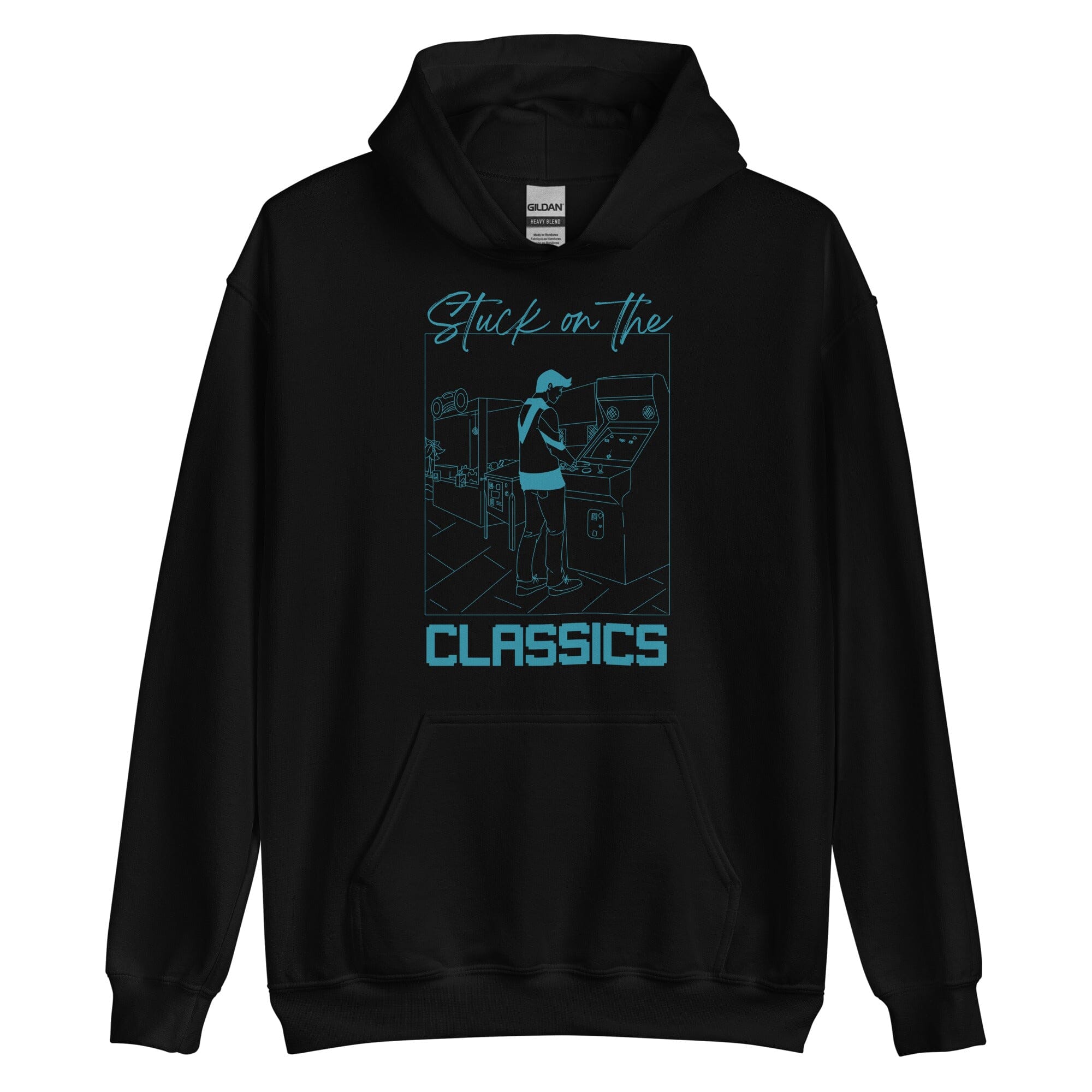Stuck on the Classics | Unisex Hoodie | Retro Gaming Threads & Thistles Inventory Black S