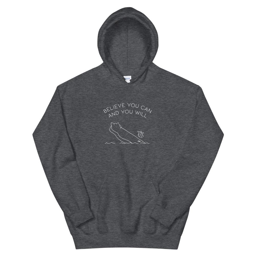 Believe You Can | Unisex Hoodie | Club Penguin Threads and Thistles Inventory Dark Heather S 