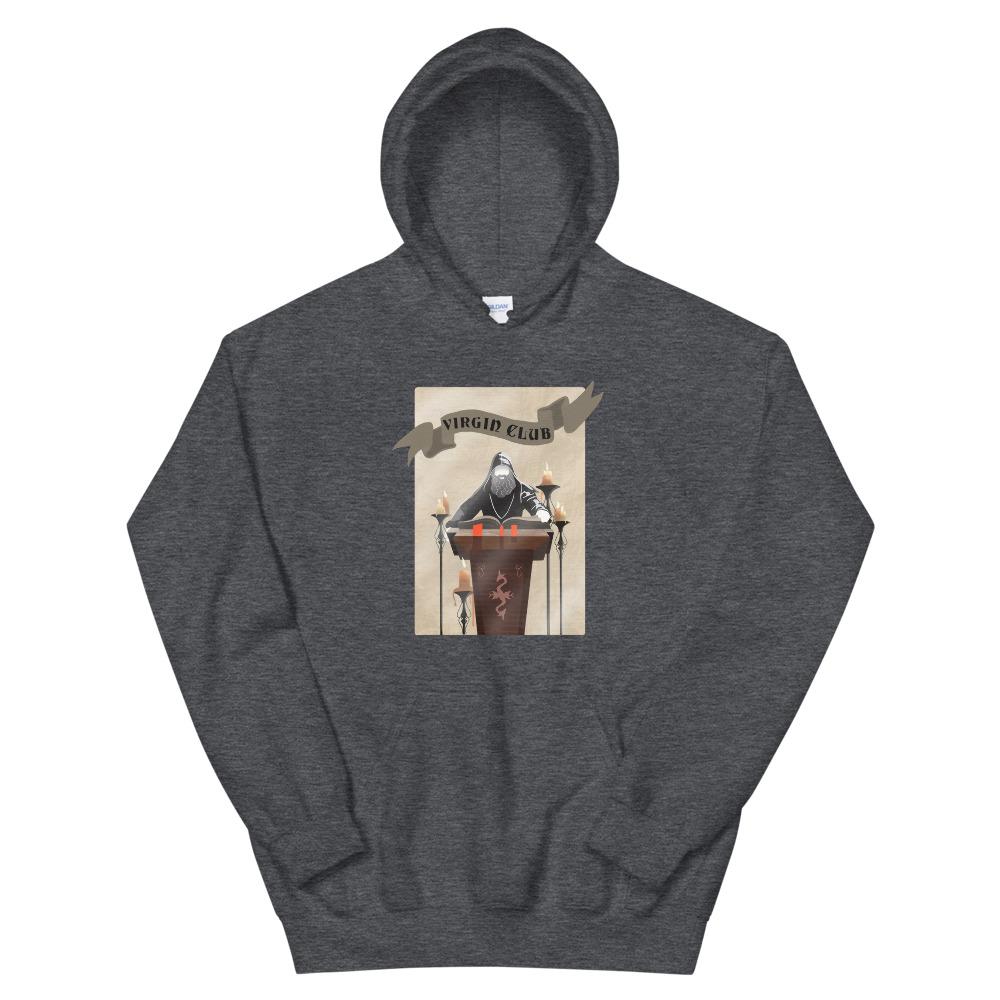 Virgin Club | Unisex Hoodie | Skyrim Threads and Thistles Inventory Dark Heather S