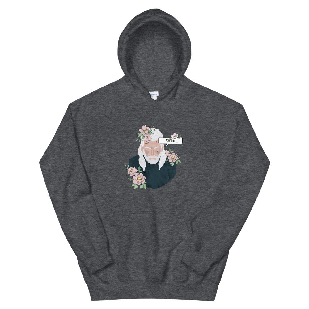 Floral Witcher | Unisex Hoodie | The Witcher Threads and Thistles Inventory Dark Heather S