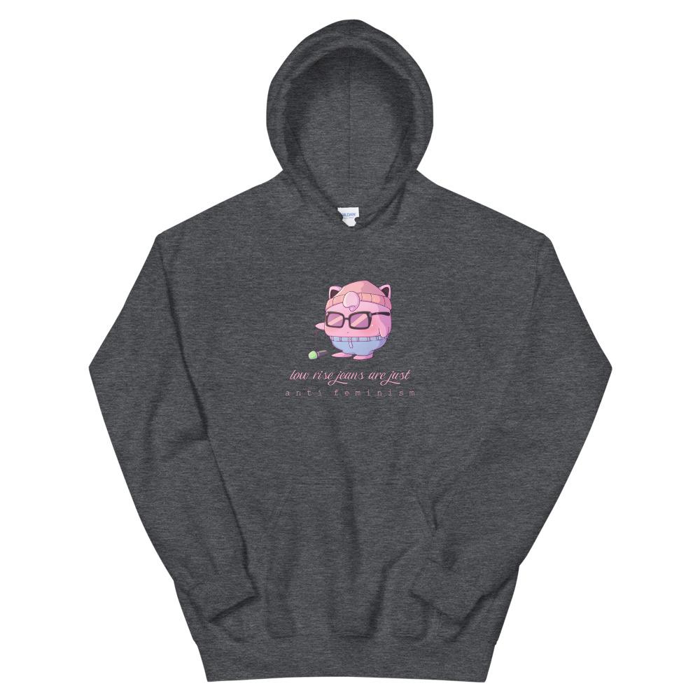 Low Rise Jeans | Unisex Hoodie | Pokemon Threads and Thistles Inventory Dark Heather S