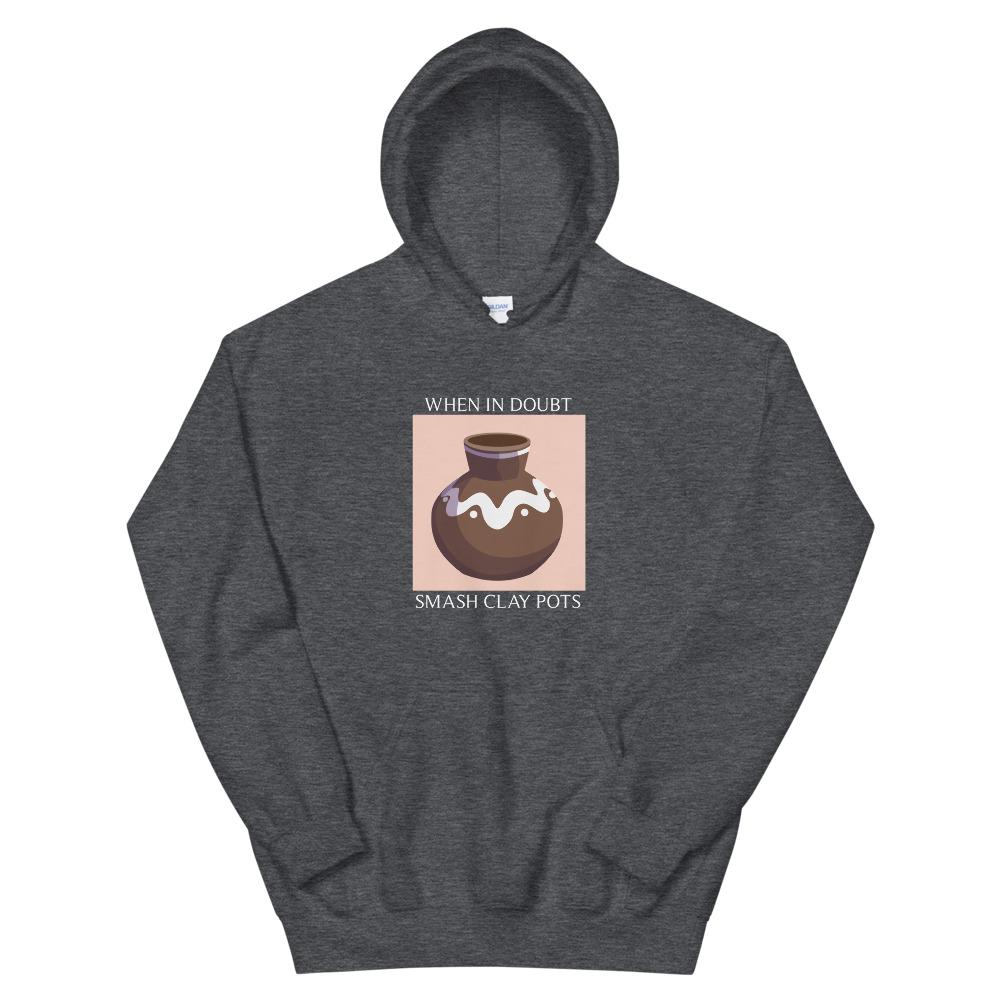 Smash Clay Pots | Unisex Hoodie | The Legend of Zelda Threads and Thistles Inventory Dark Heather S