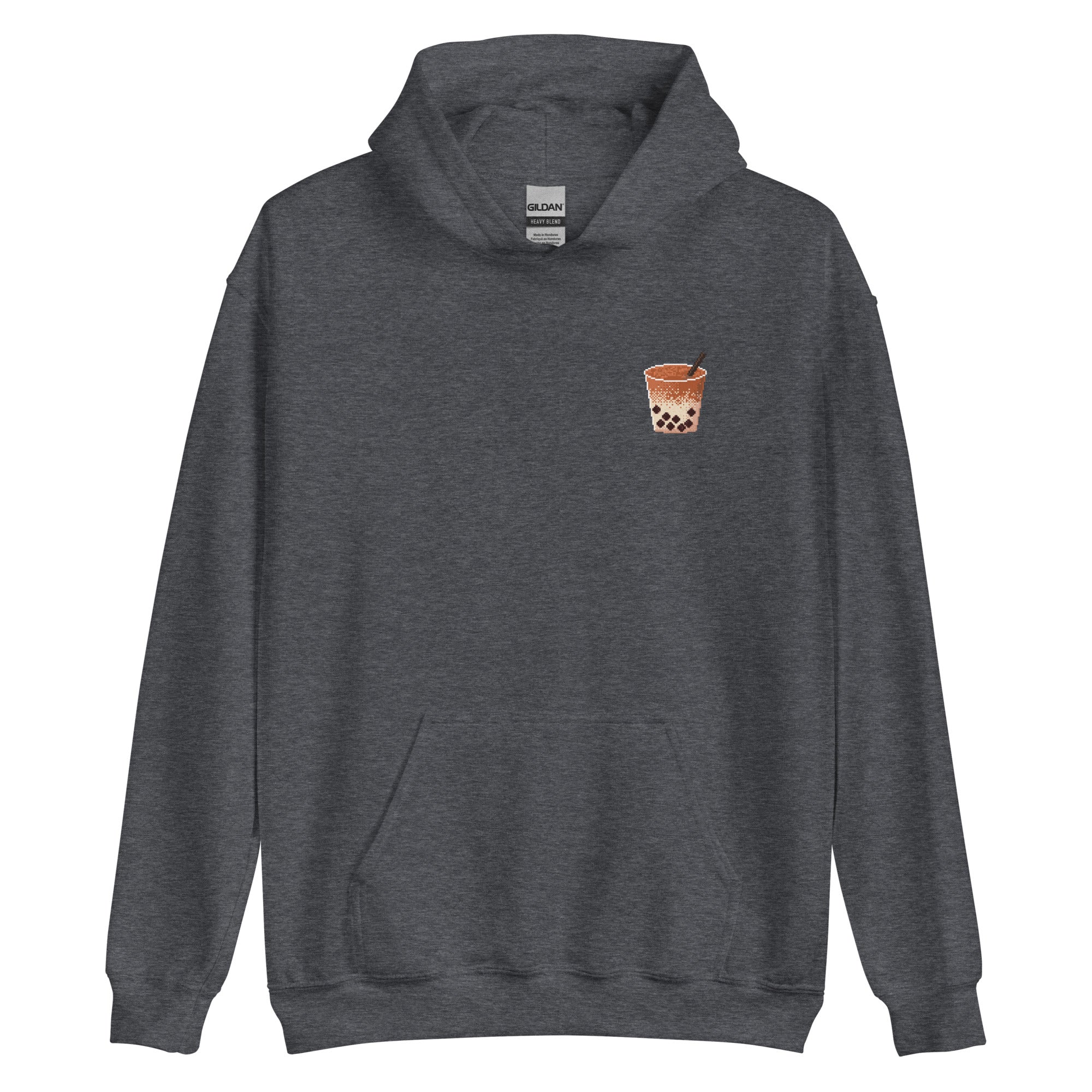 Pixel Boba | Unisex Hoodie | Cozy Gamer Threads and Thistles Inventory Dark Heather S
