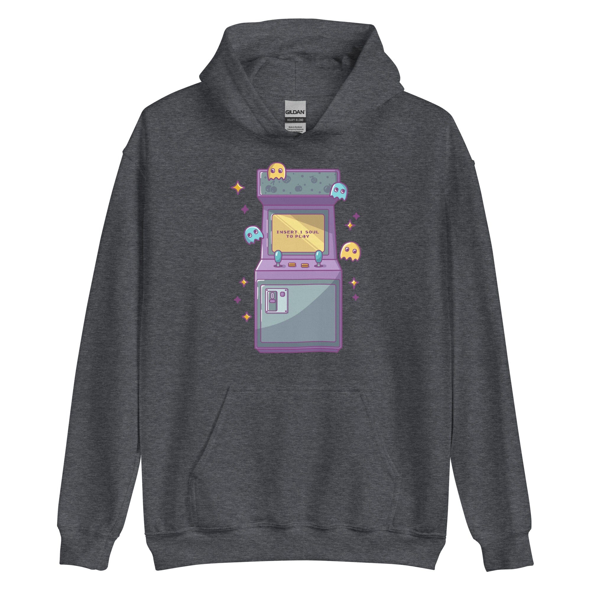 Insert 1 Soul to Play | Unisex Hoodie | Retro Gaming Threads & Thistles Inventory Dark Heather S