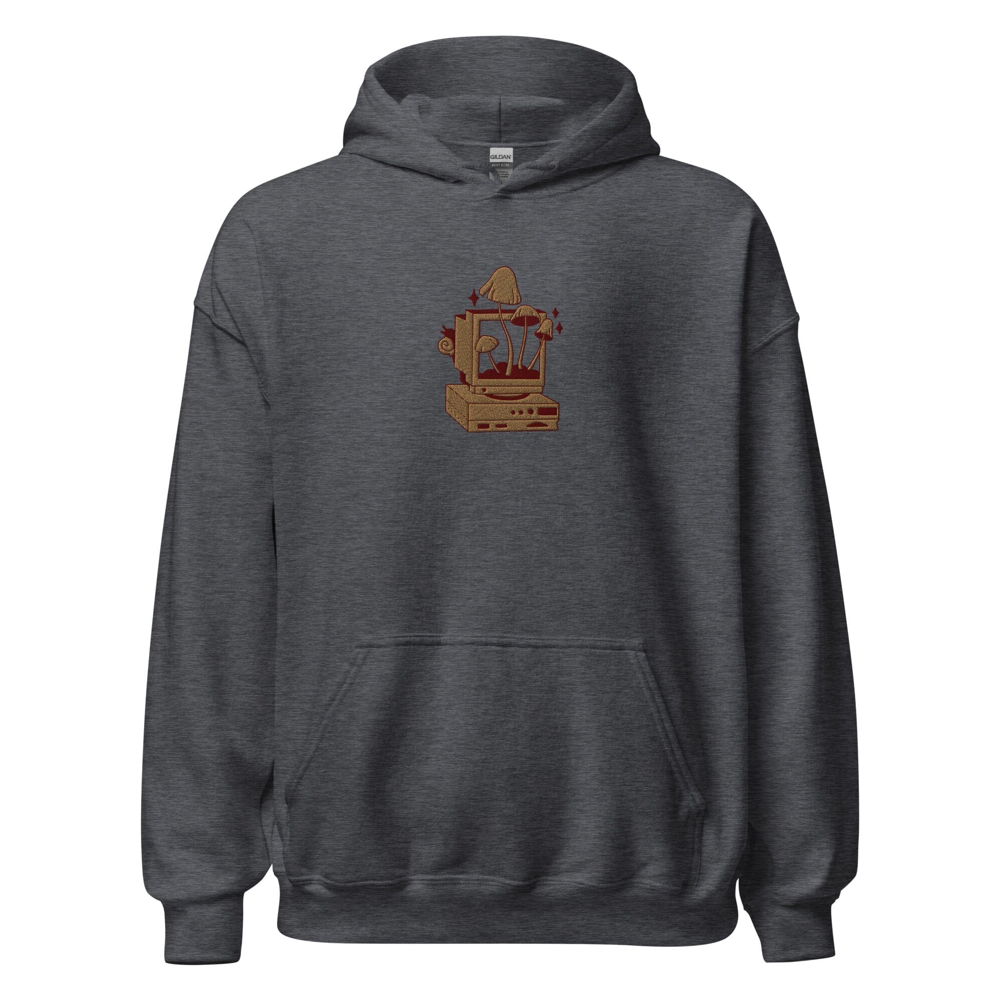 Cozy PC Gaming | Embroidered Unisex Hoodie | Cozy Gamer Threads & Thistles Inventory Dark Heather S