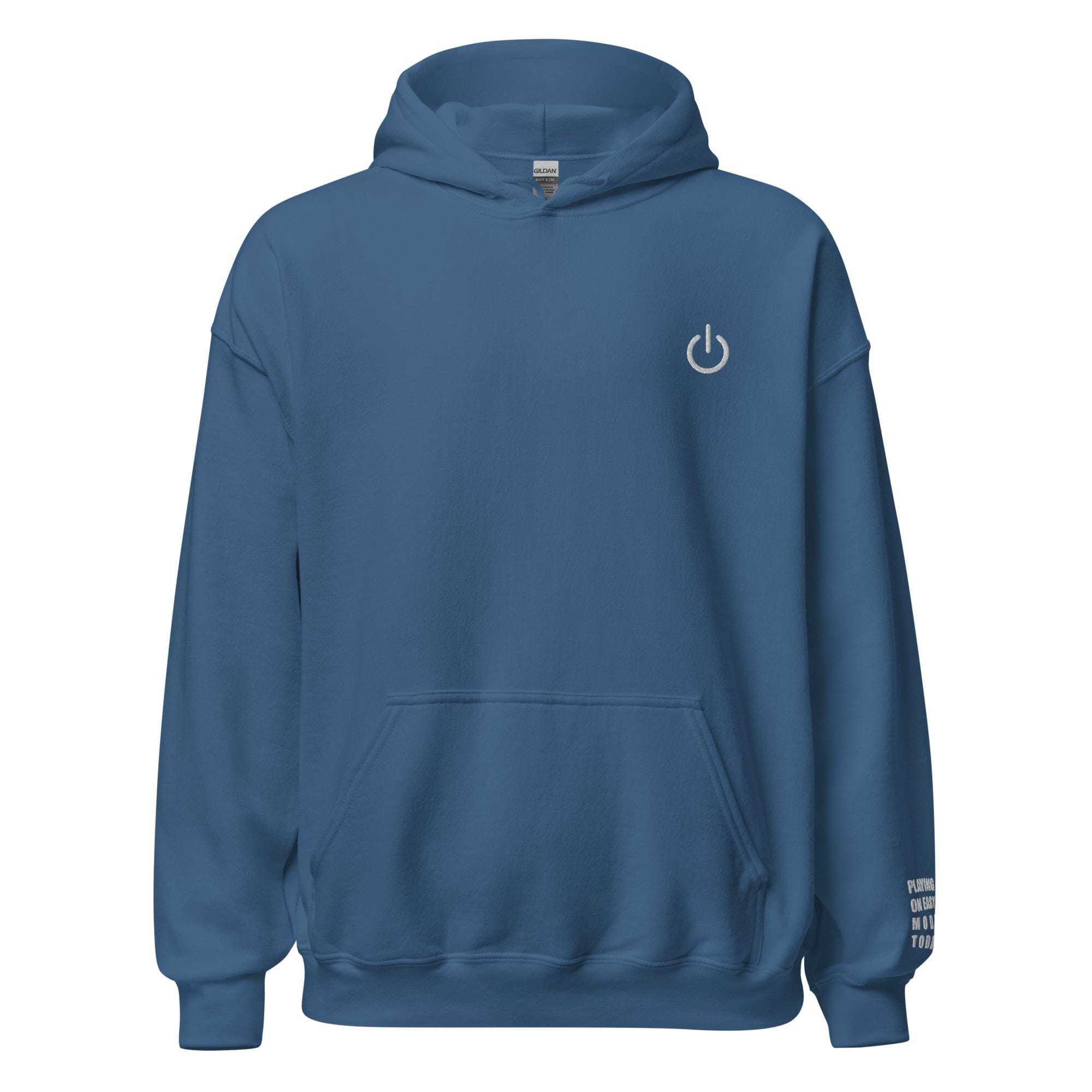 Playing on Easy Mode | Unisex Hoodie | Gamer Affirmations Threads & Thistles Inventory Indigo Blue S