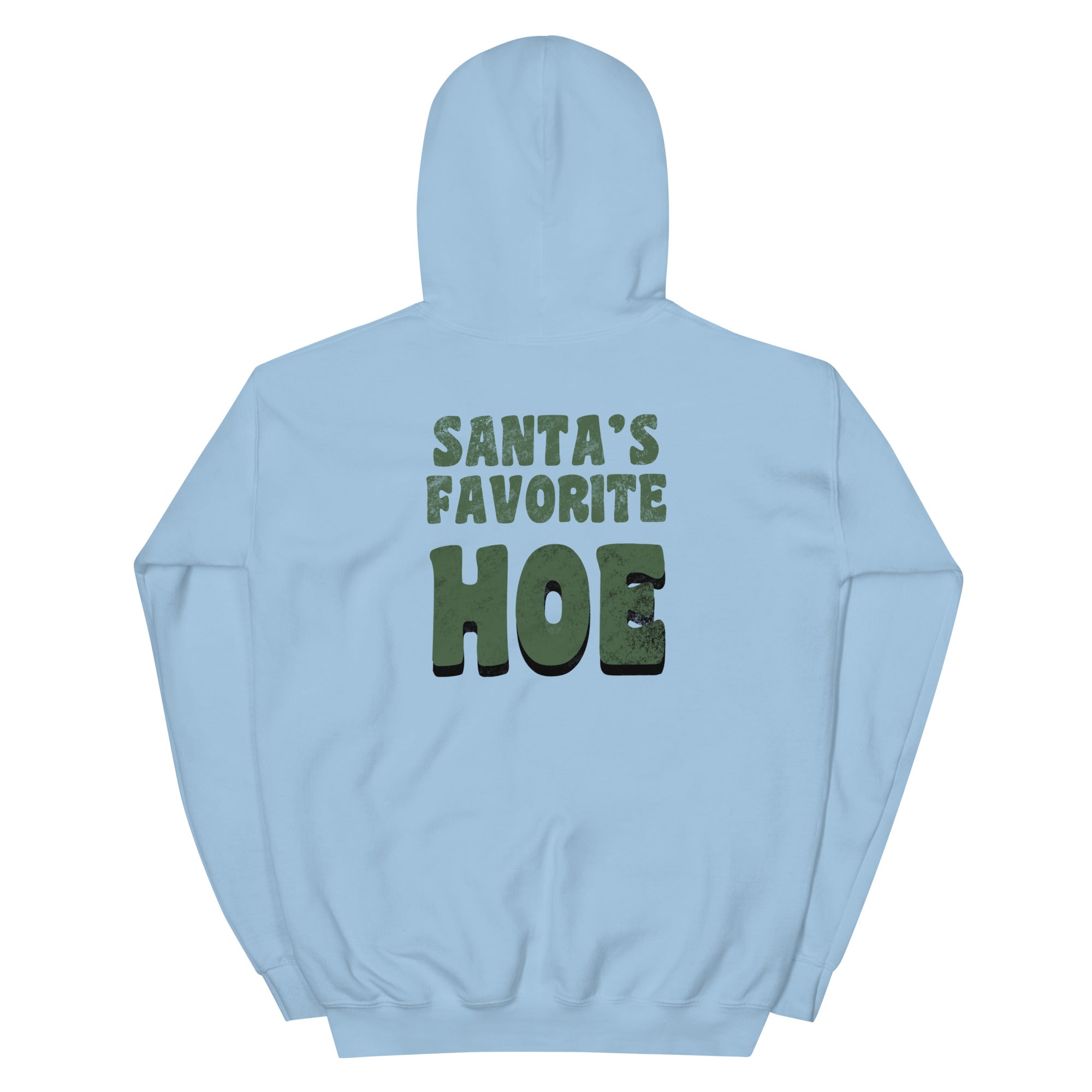 Santa's Favorite Hoe | Unisex Hoodie | Feminist Gamer Christmas Stardew Valley Hoodie Threads & Thistles Inventory Light Blue S