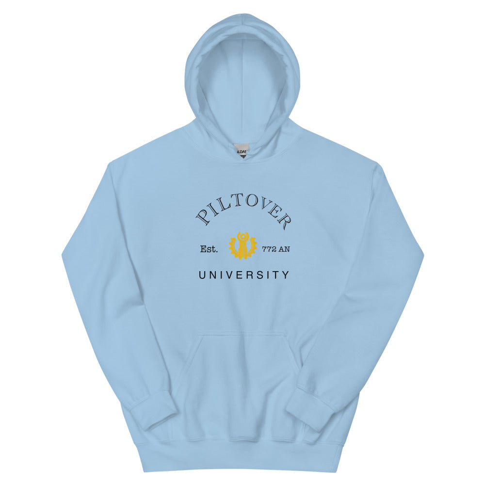 Piltover University | Unisex Hoodie | League of Legends Threads and Thistles Inventory Light Blue S