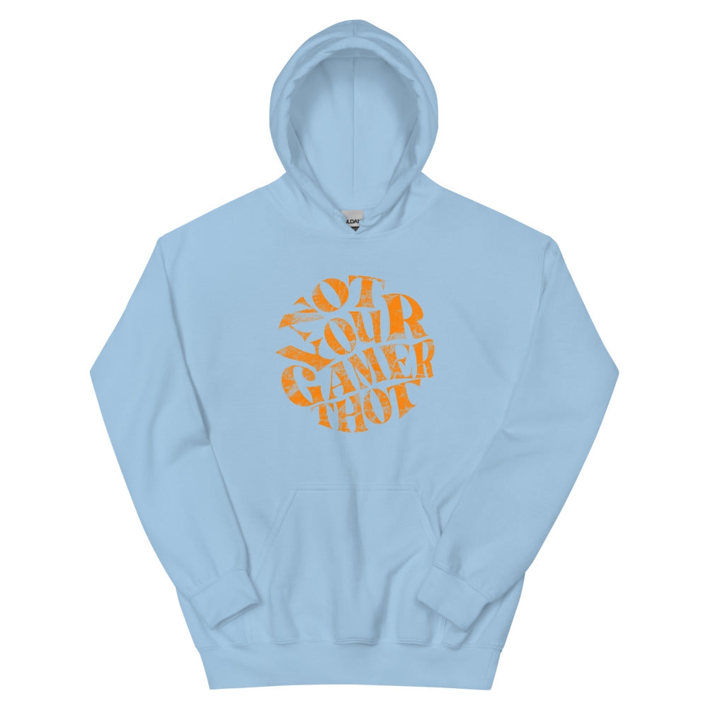 Gamer Thot (distressed design) | Unisex Hoodie | Feminist Gamer Threads and Thistles Inventory Light Blue S