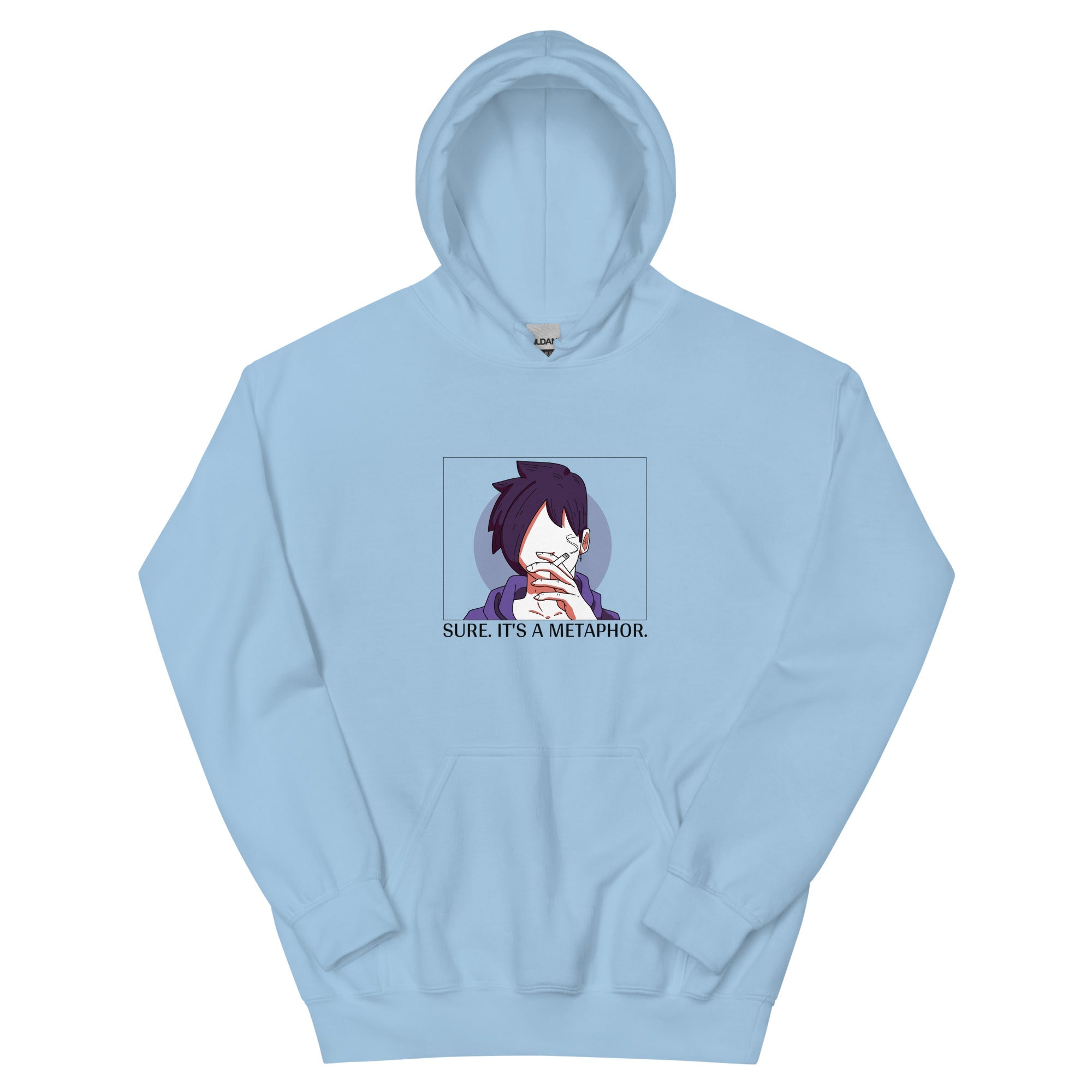 Sebastian's Metaphor | Unisex Hoodie | Stardew Valley Threads and Thistles Inventory Light Blue S