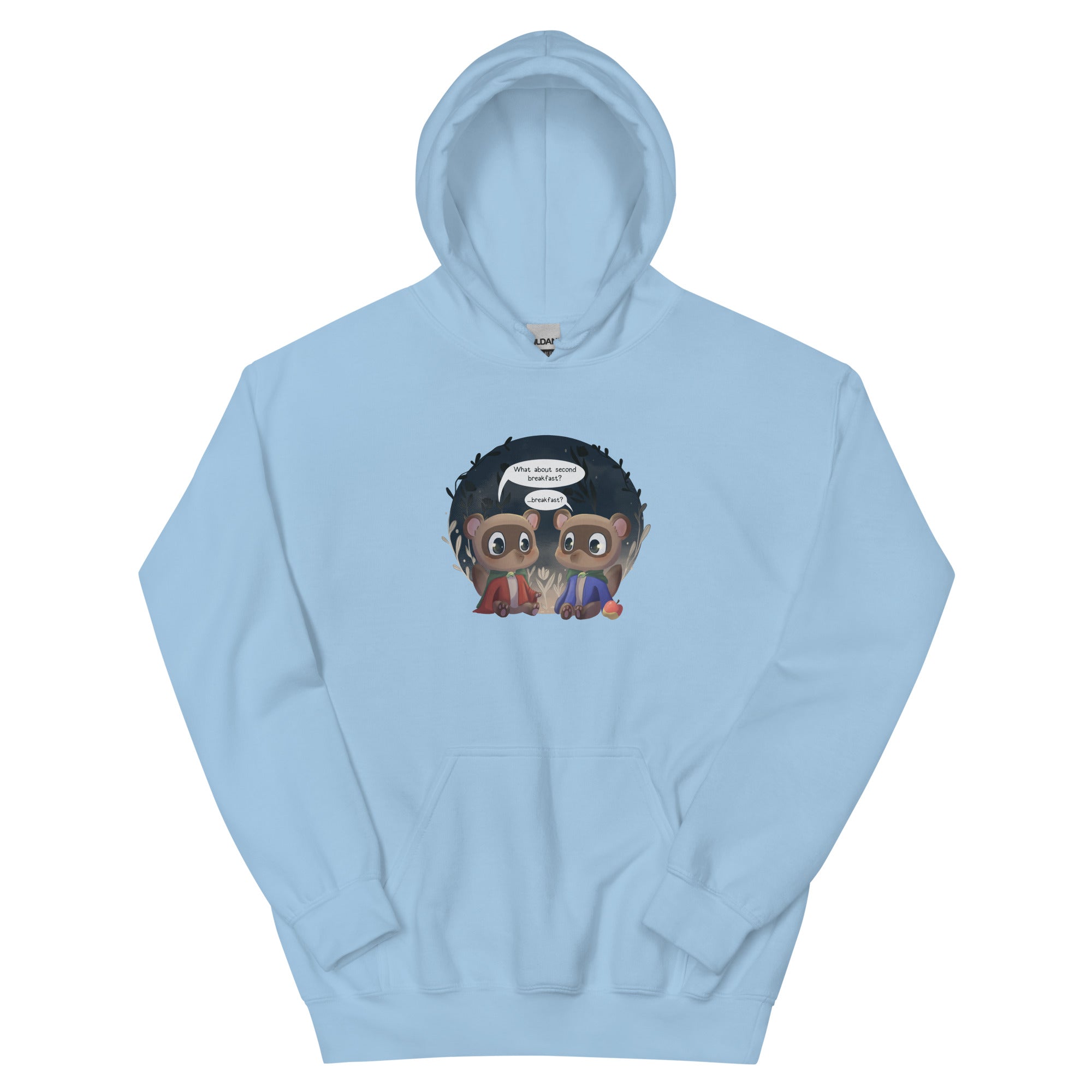 Nooklings Breakfast | Unisex Hoodie | Animal Crossing Threads and Thistles Inventory Light Blue S