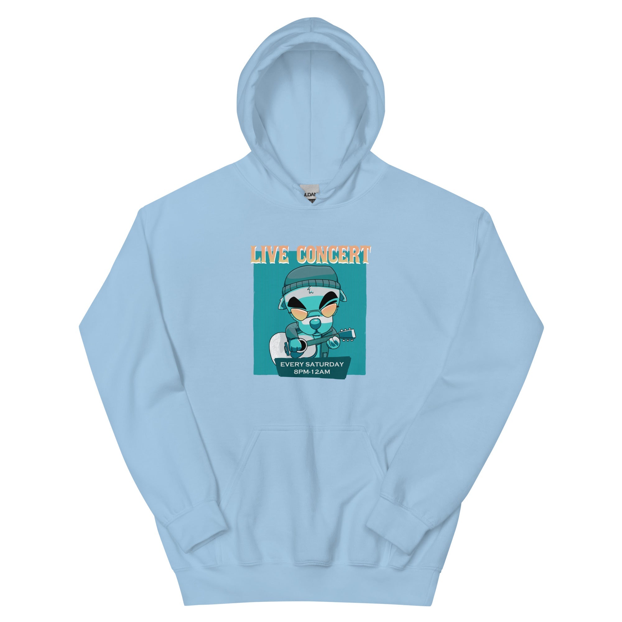 Live Concert | Unisex Hoodie | Animal Crossing Threads and Thistles Inventory Light Blue S